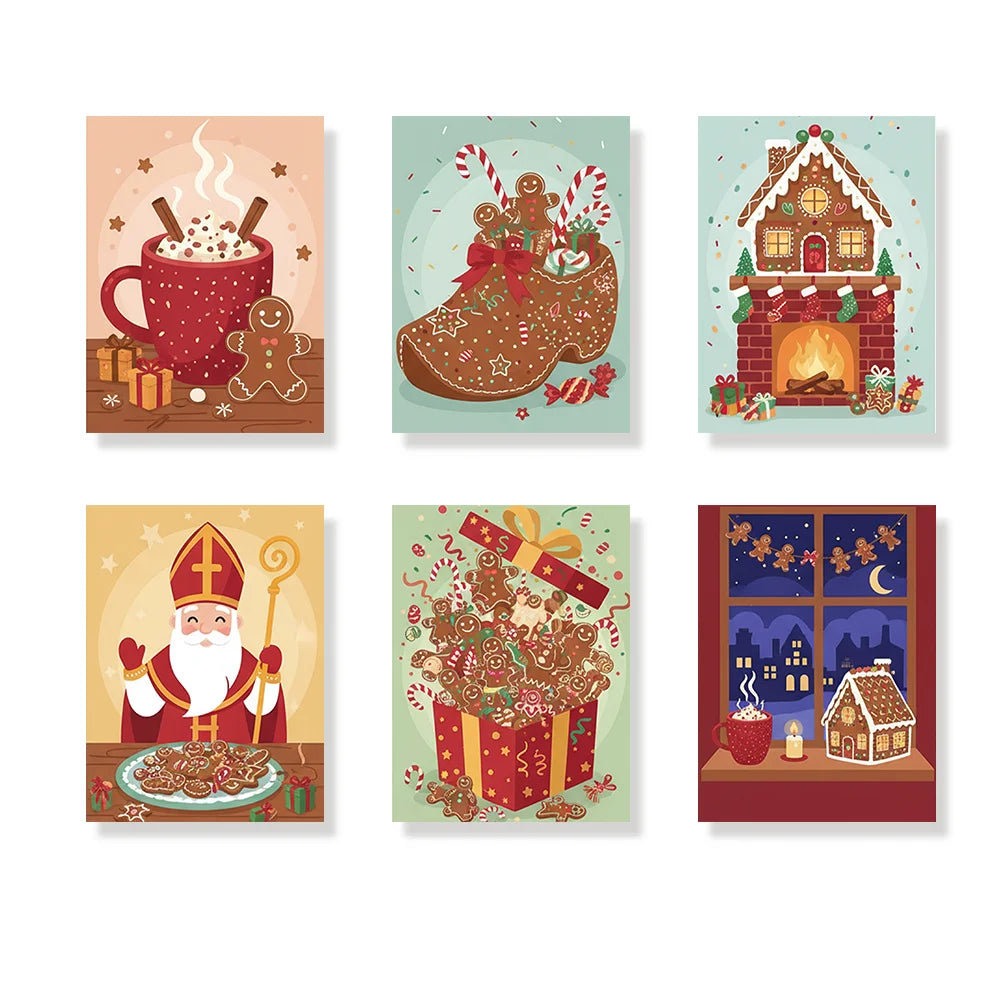 Dipingere con i numeri - 6 Mini Dipinti | Piccolo Boschetto