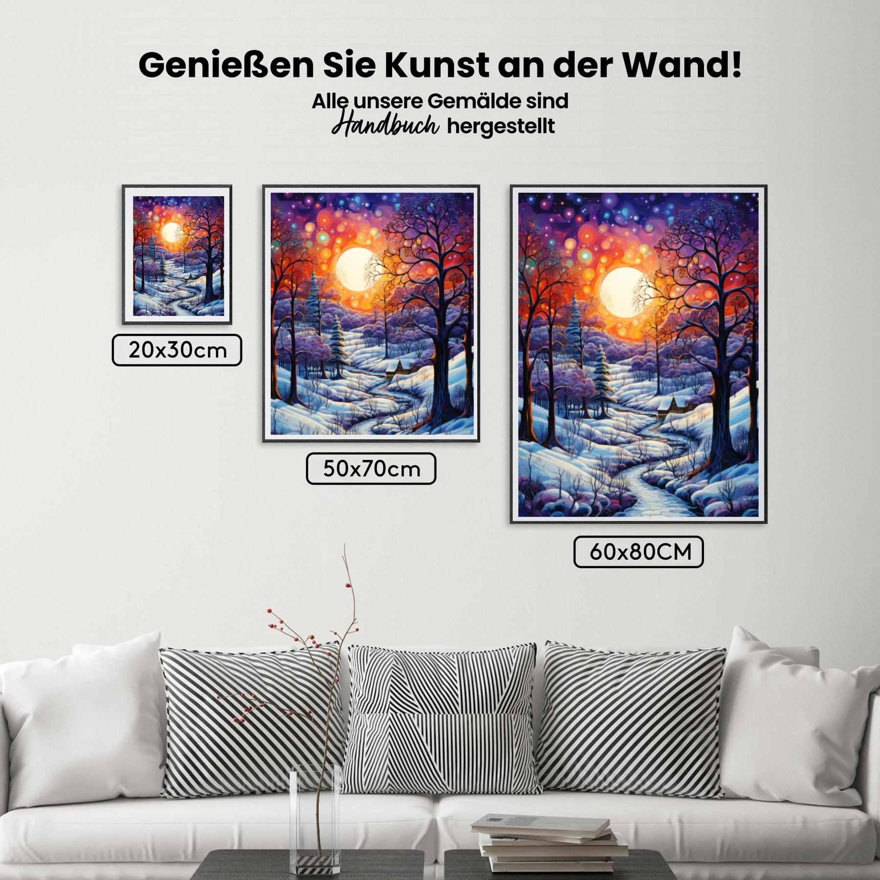 Magisches Winterwunderland - Malen nach Zahlen