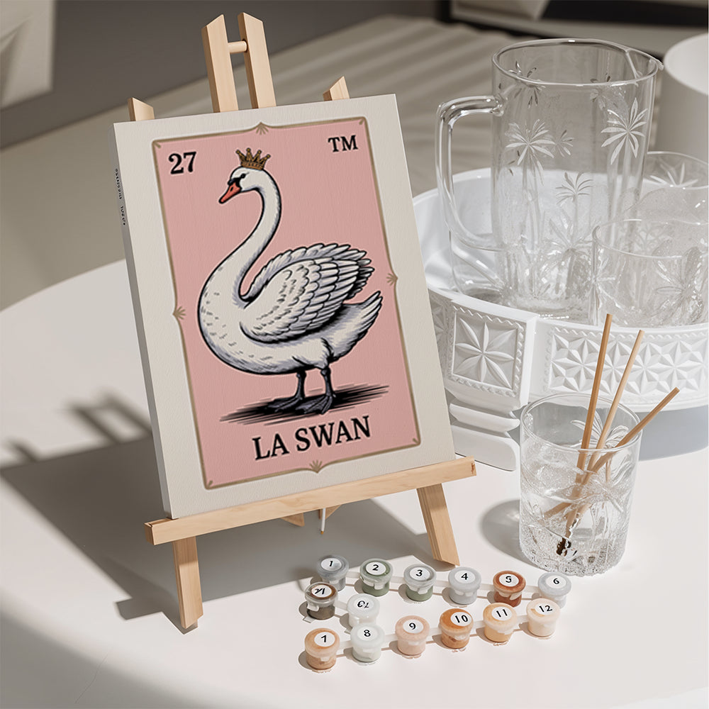 Dipingi con i numeri - 6 mini dipinti | Set Think Pink