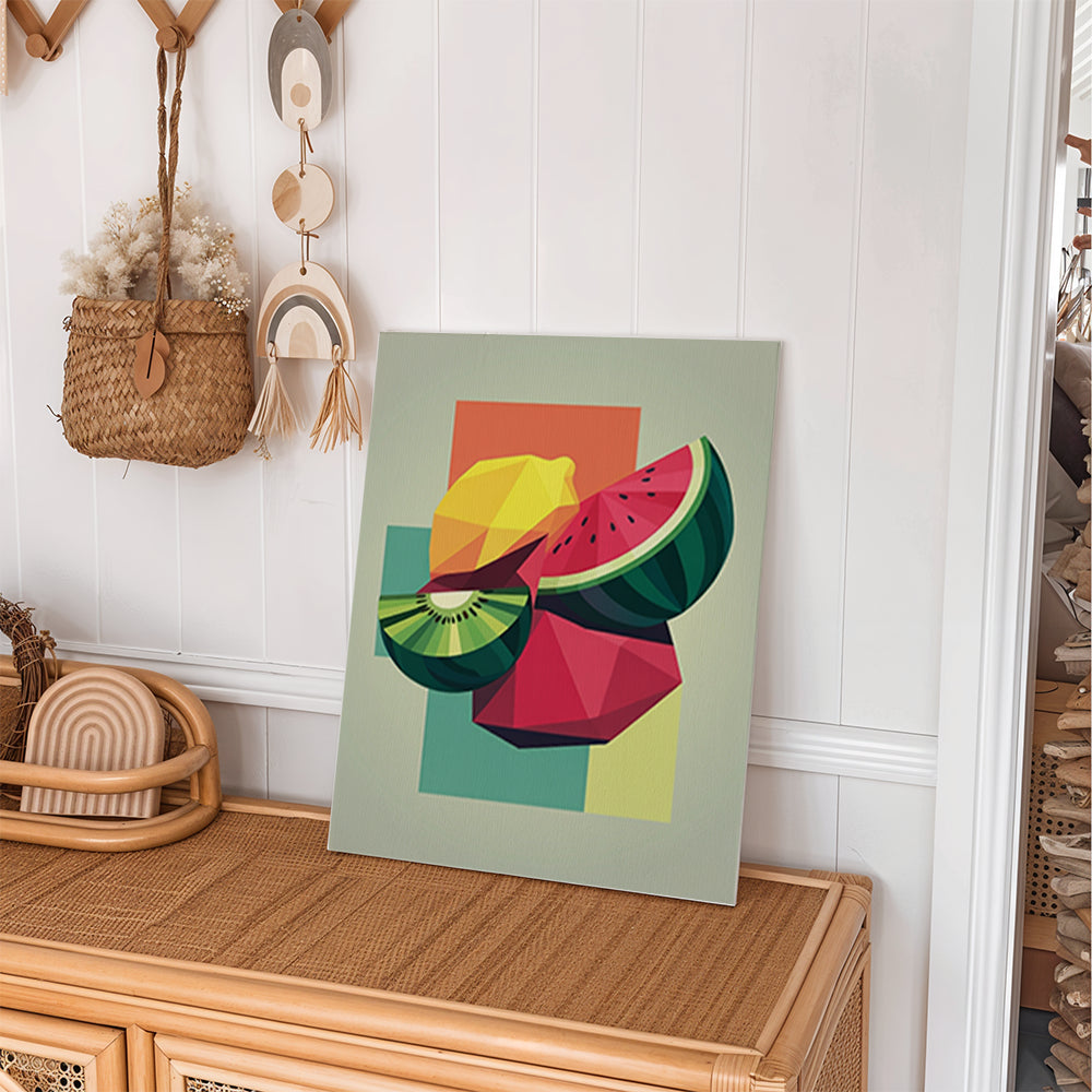Dipingere con i numeri - 6 Mini Quadri | Set di Arte Poster Poligonali