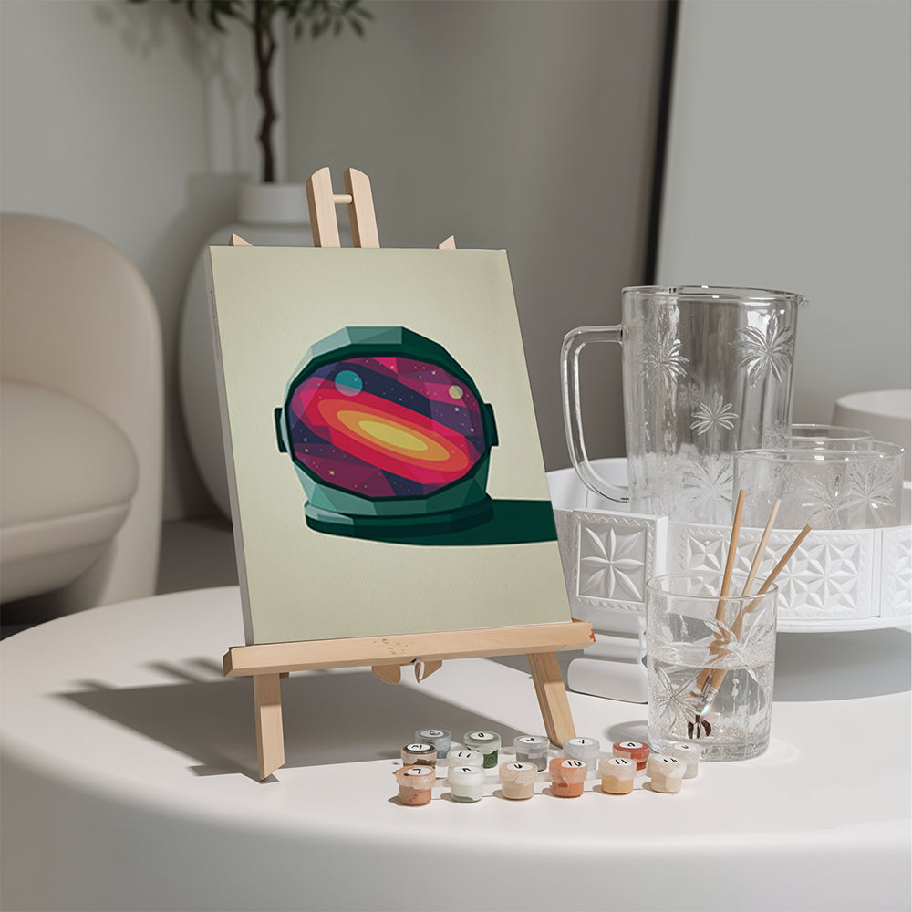 Dipingere con i numeri - 6 Mini Quadri | Set di Arte Poster Poligonali