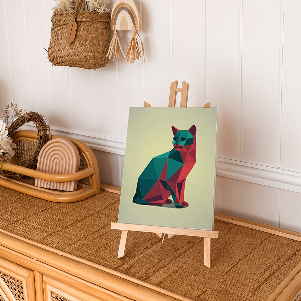 Dipingere con i numeri - 6 Mini Quadri | Set di Arte Poster Poligonali