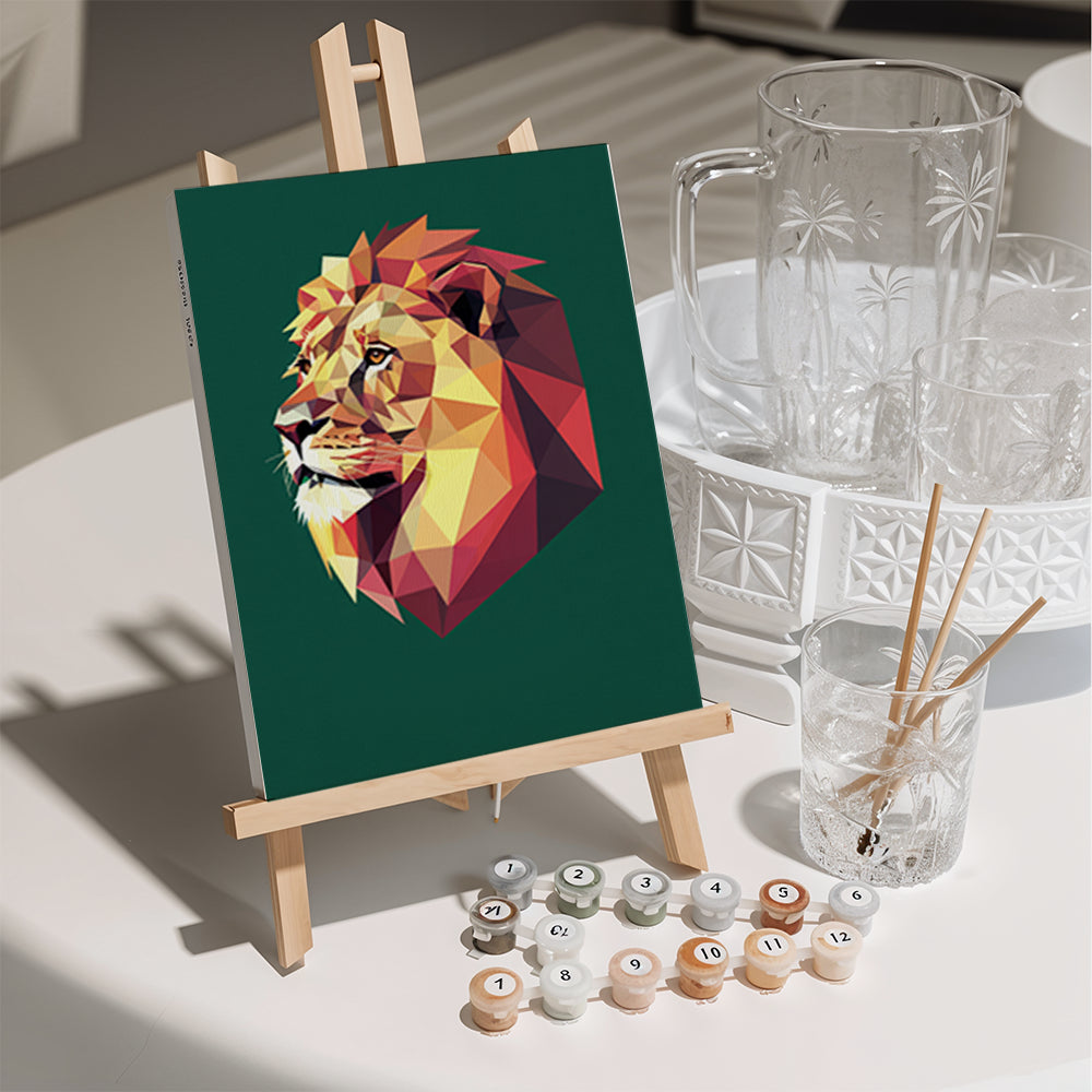 Dipingere con i numeri - 6 Mini Quadri | Set di Arte Poster Poligonali