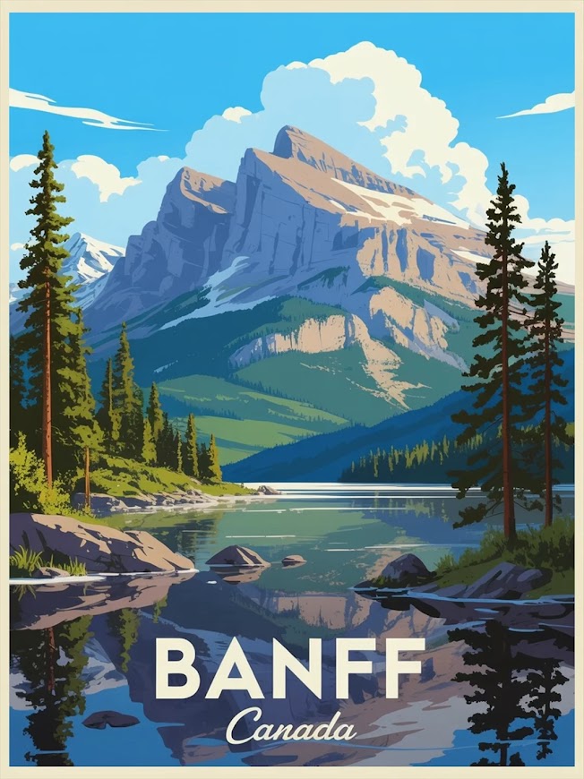 Dipingere con i numeri - Banff, Kanada