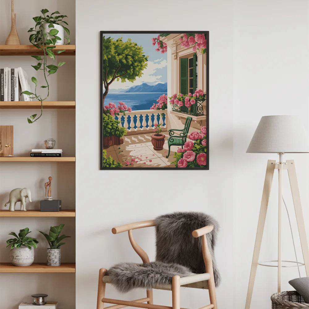 Dipingere con i numeri - Balcone fiorito