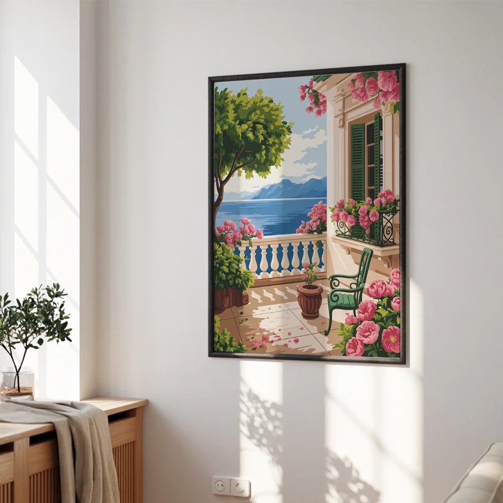 Dipingere con i numeri - Balcone fiorito