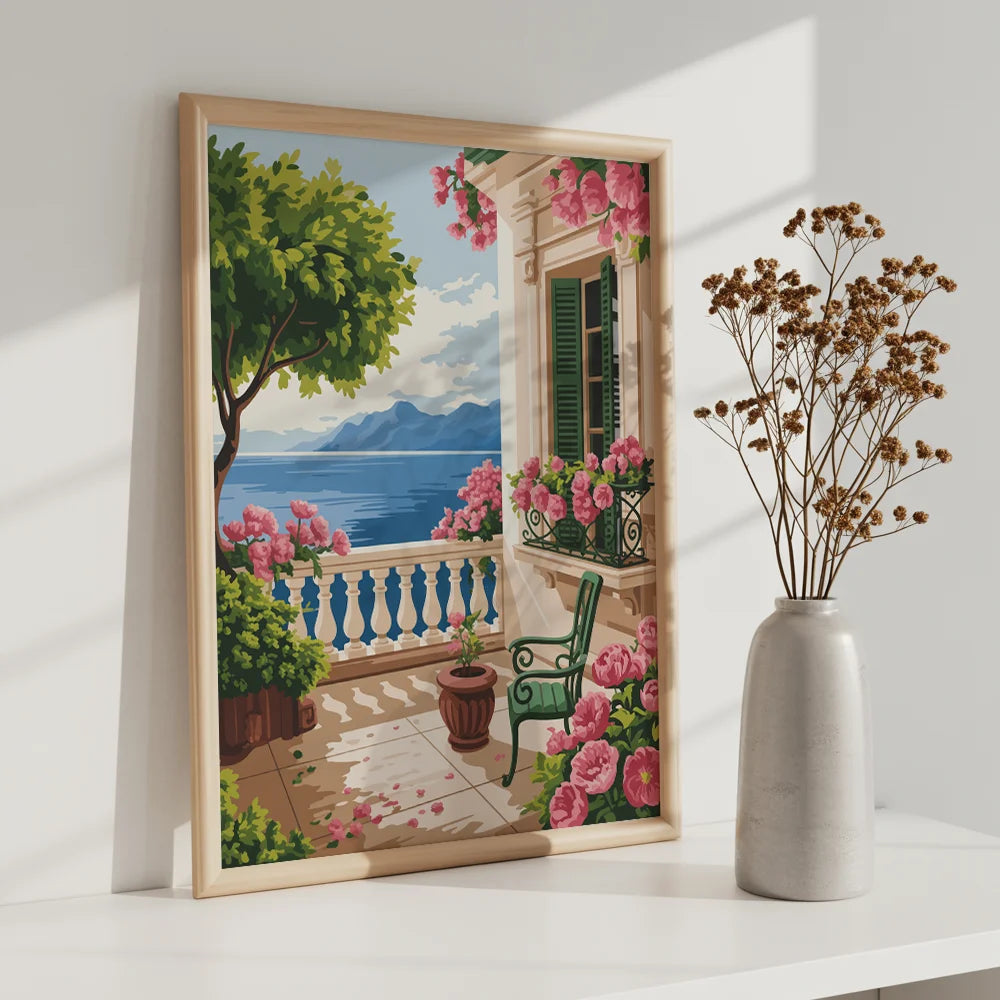 Dipingere con i numeri - Balcone fiorito