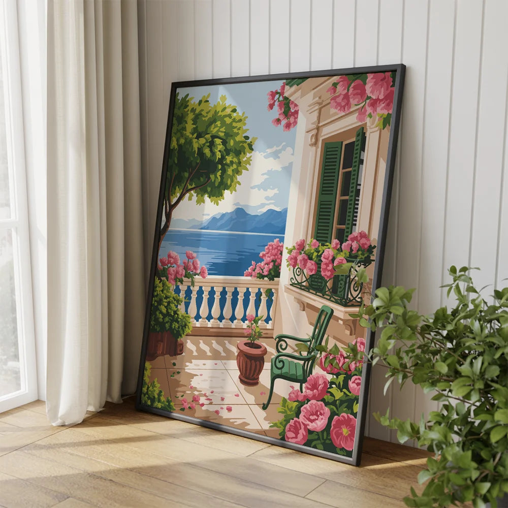 Dipingere con i numeri - Balcone fiorito