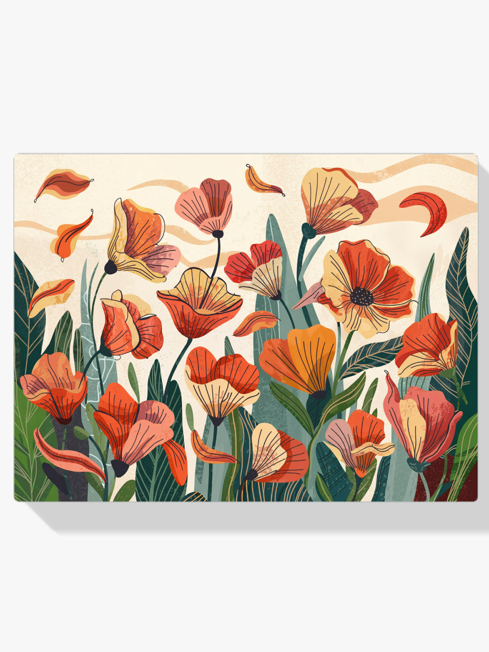 Dipingere con i numeri - Petali nel vento