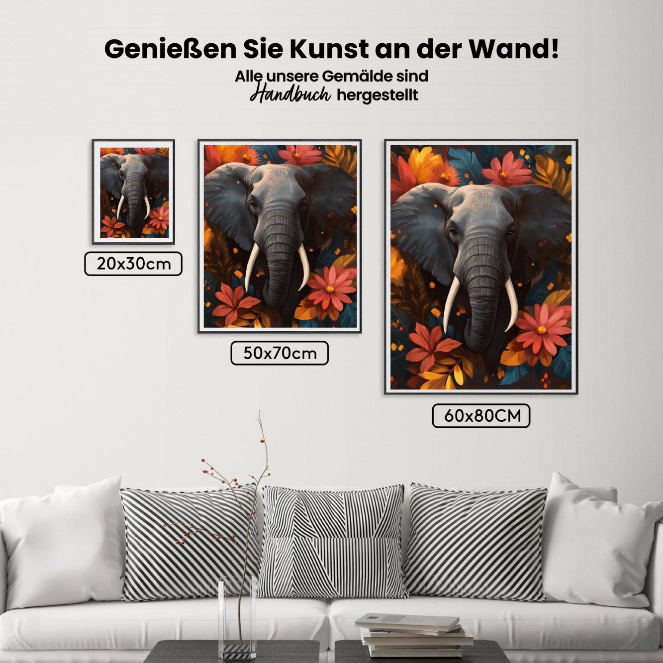 Dipingi con i numeri - Fiori di elefante