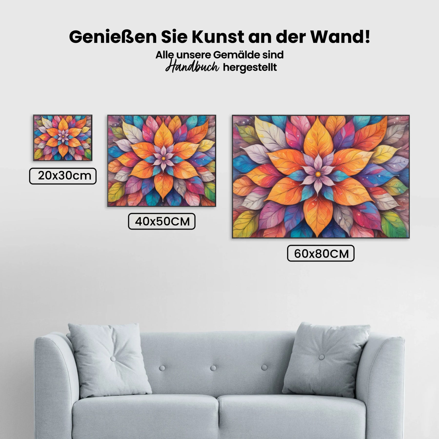 Dipingi con i numeri - Mandala di foglie viventi