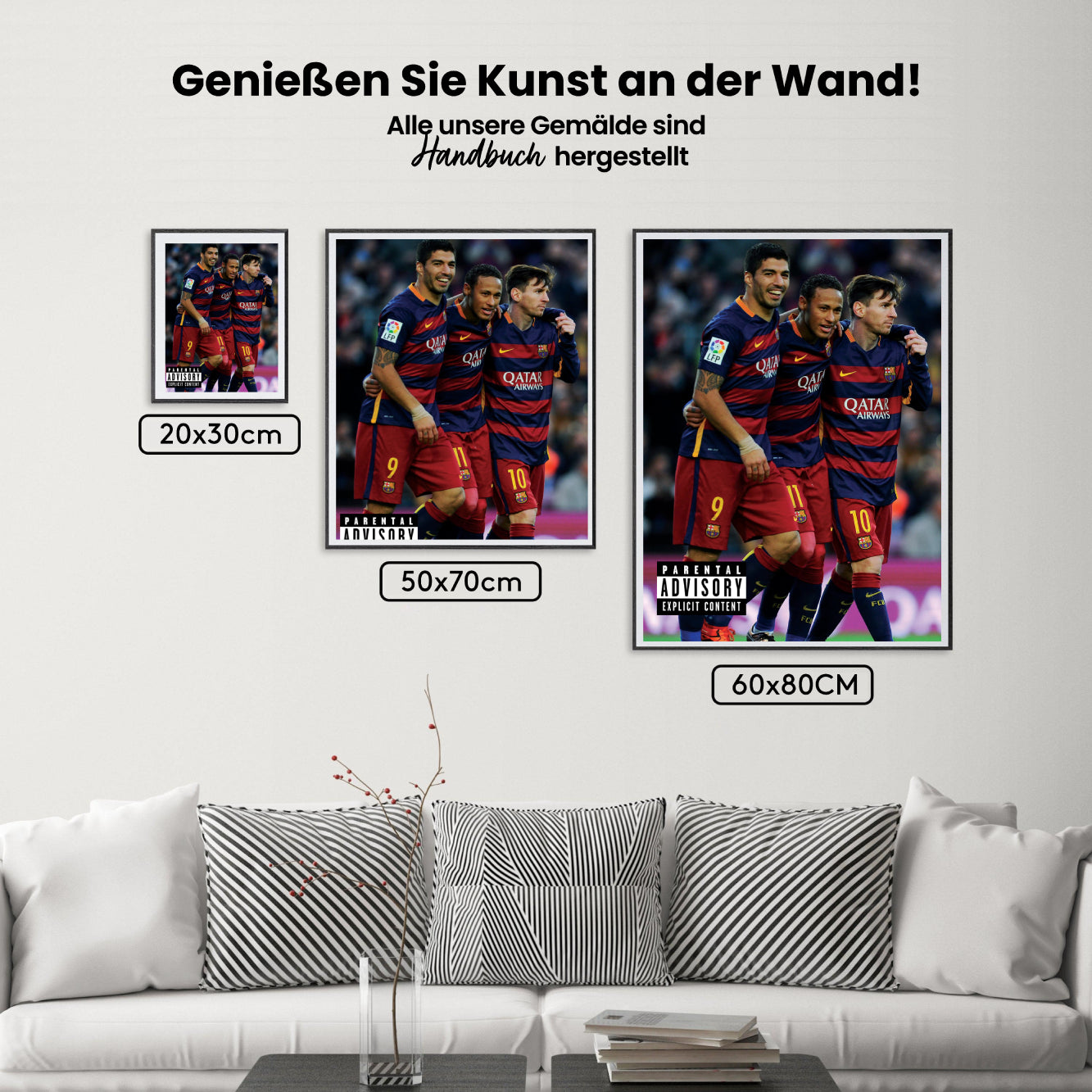 Dipingi con i numeri: Messi, Suarez e Neymar