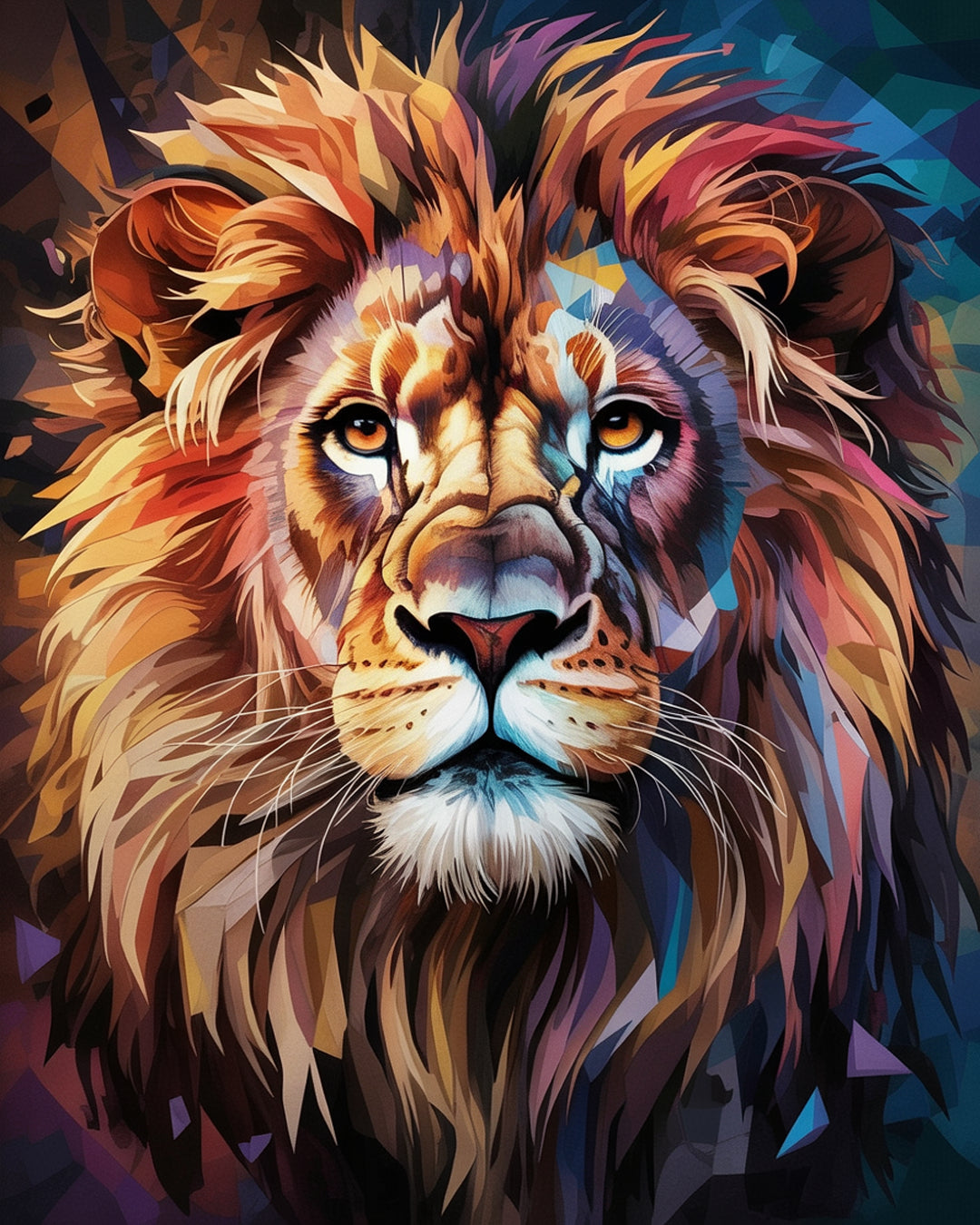 Dipingere con i numeri - segno zodiacale - leone