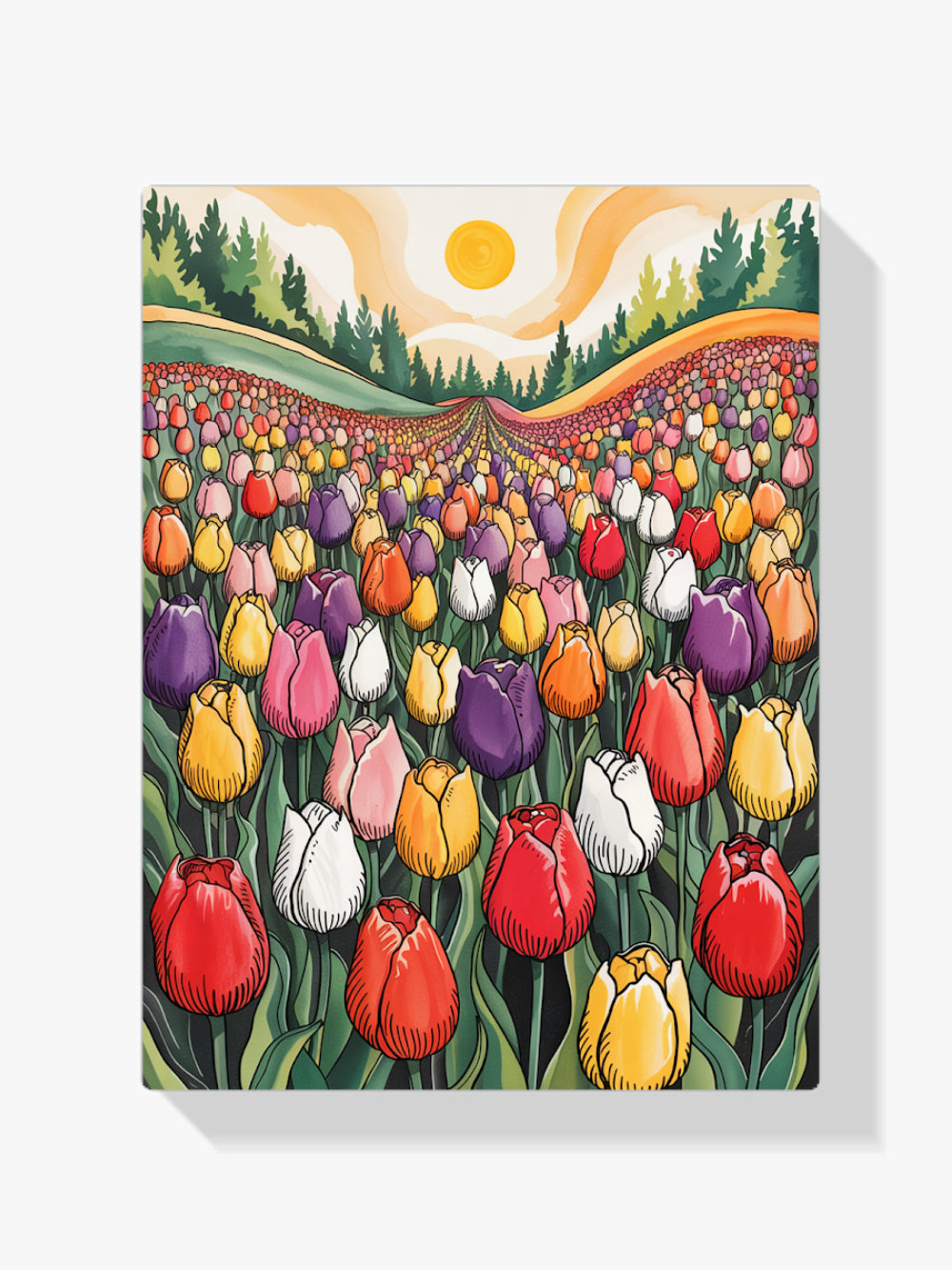 Dipingi con i numeri - Campi di tulipani