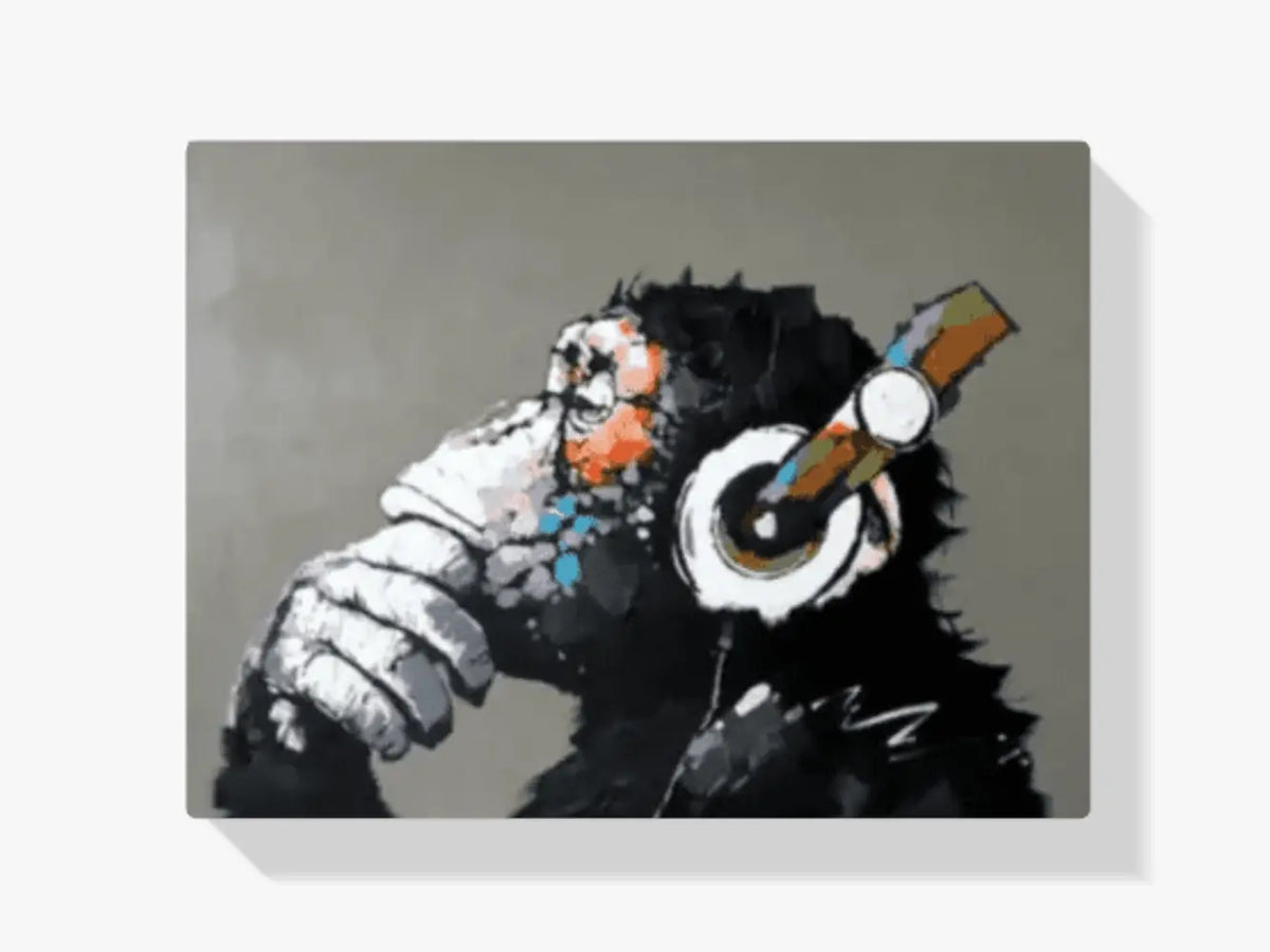 dipingere con i numeri - scimmia cuffie