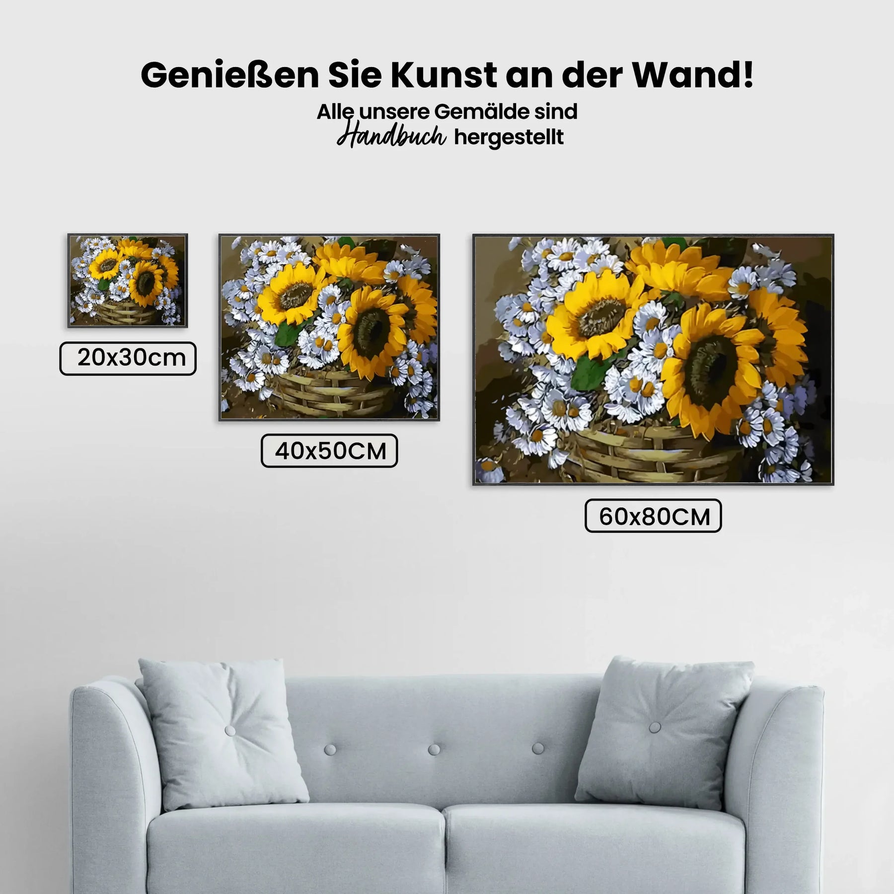 Dipingere con i numeri - fiori nel cesto