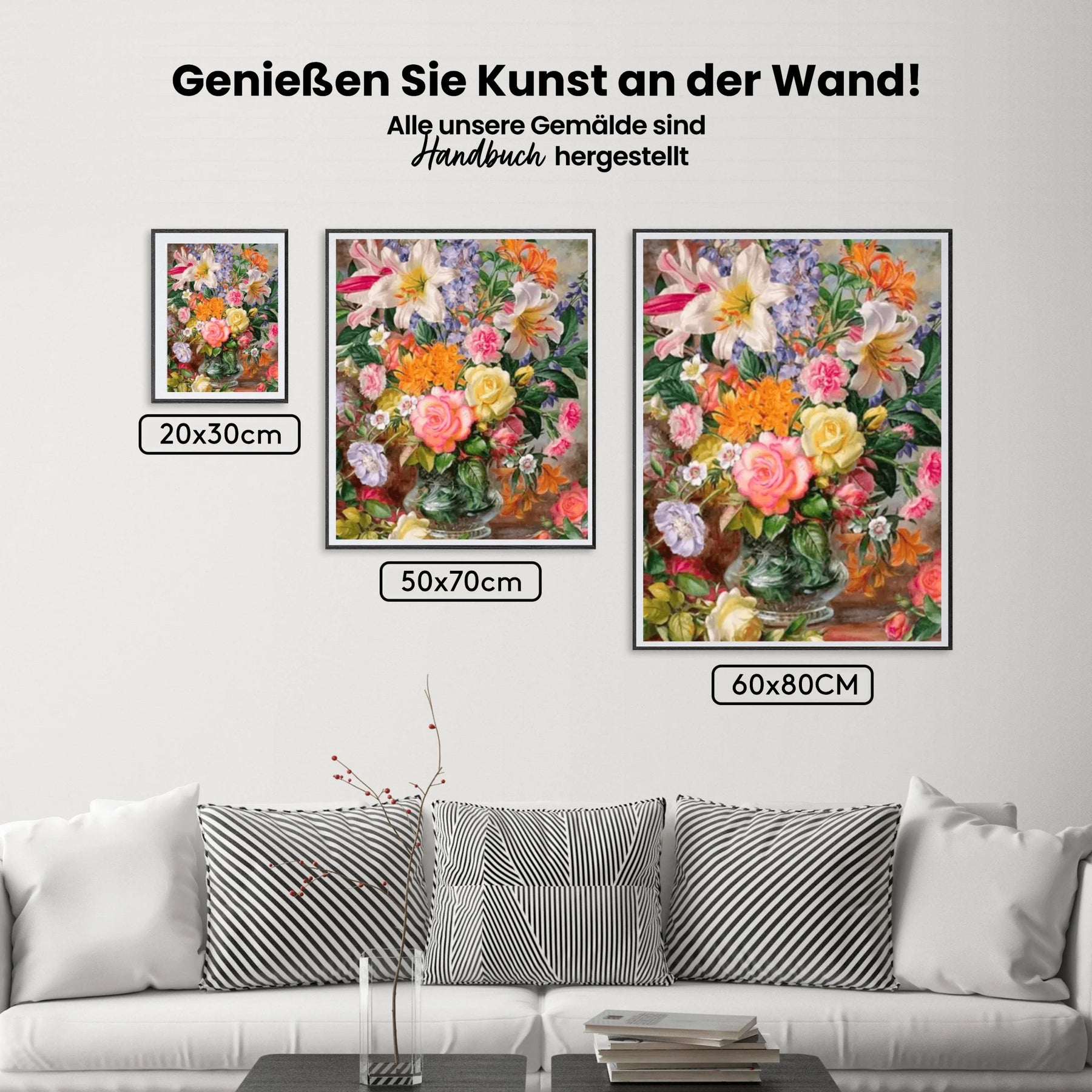 Dipingere con i numeri - Fiori colorati in vaso