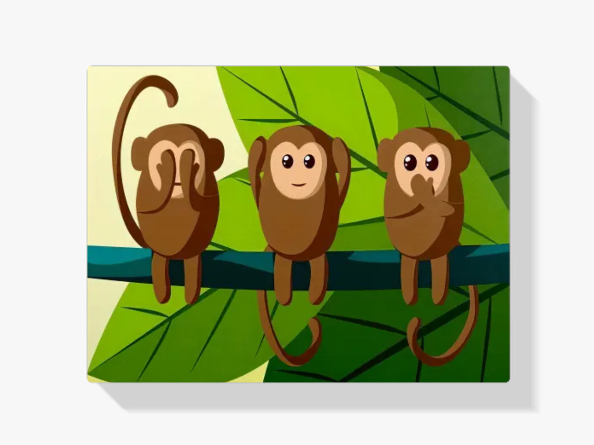 Dipingere con i numeri – Tre scimmie