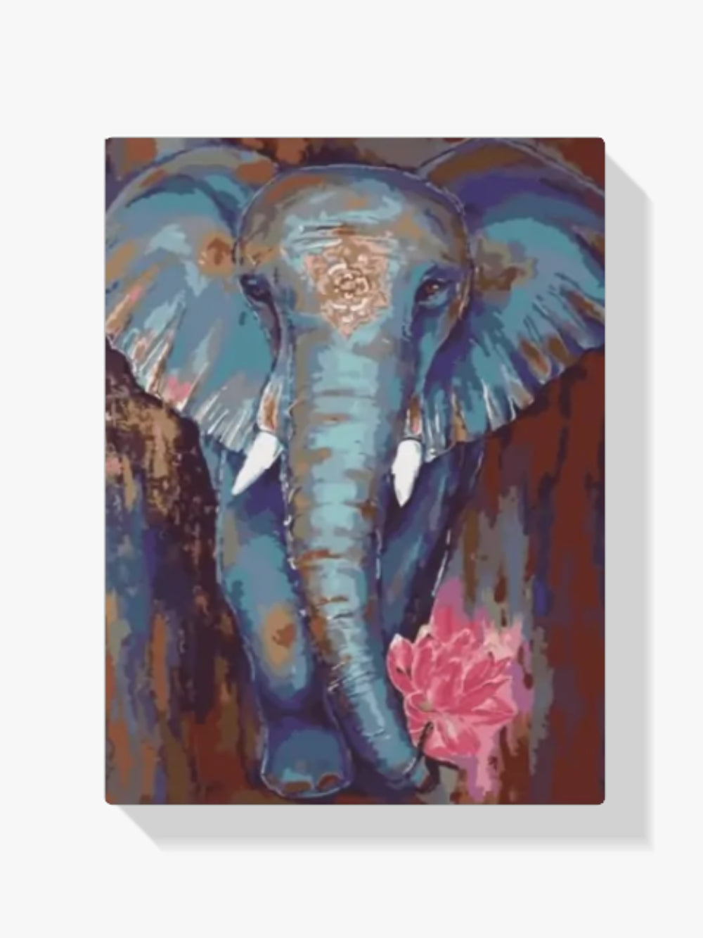 dipingere con i numeri - elefante con fiore