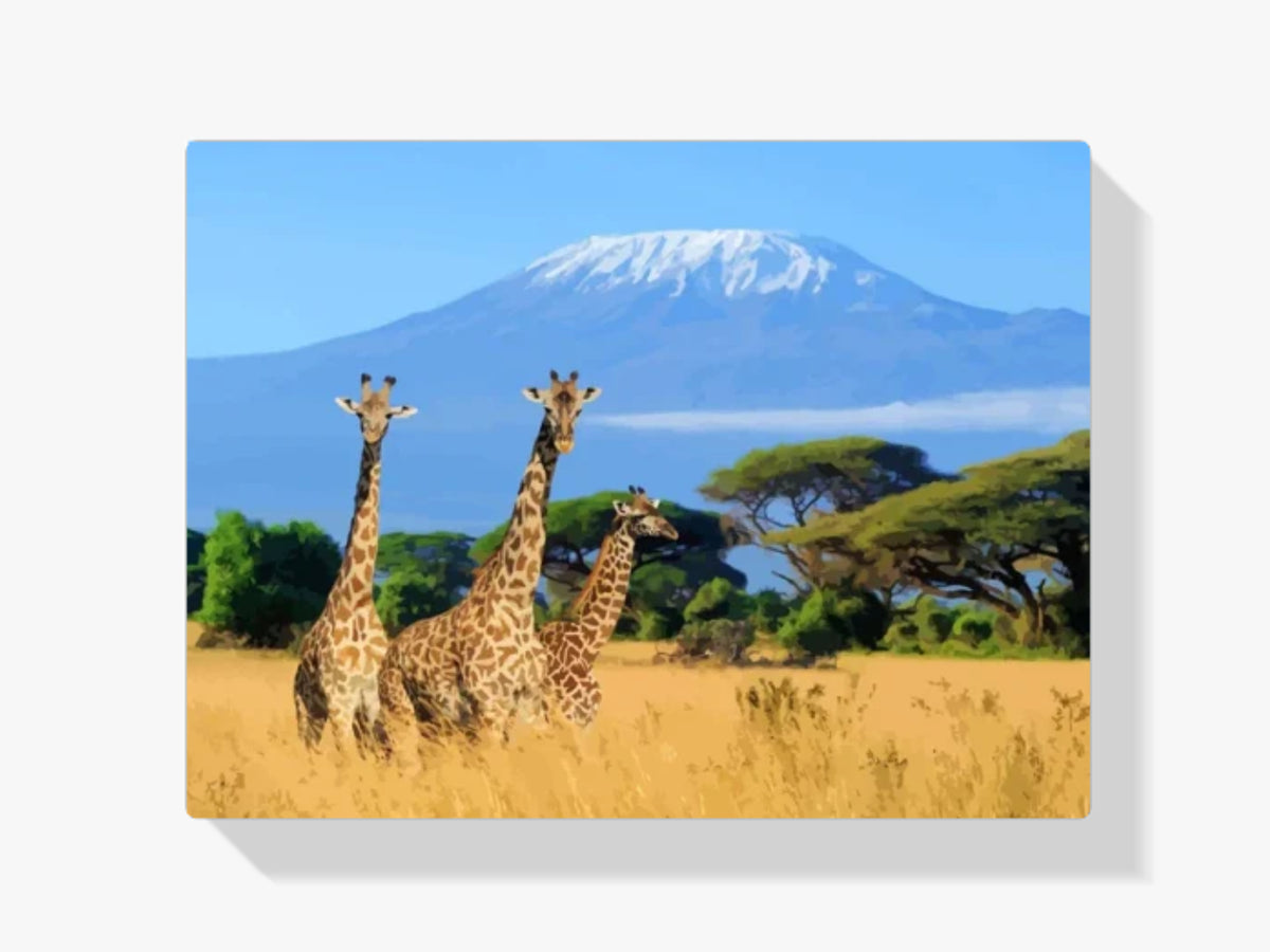 dipingere con i numeri – famiglia giraffa