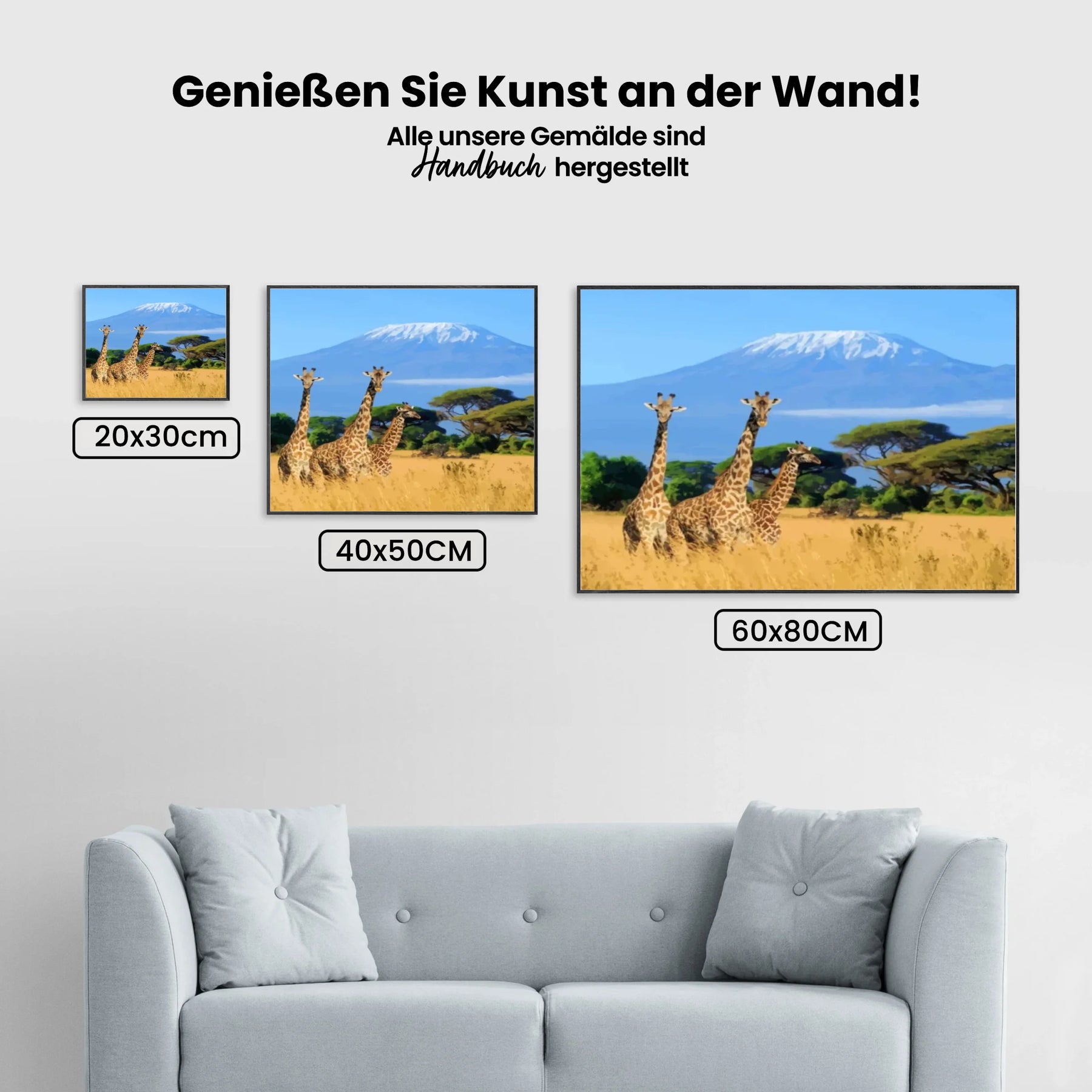 Malen nach Zahlen – Familie Giraffe