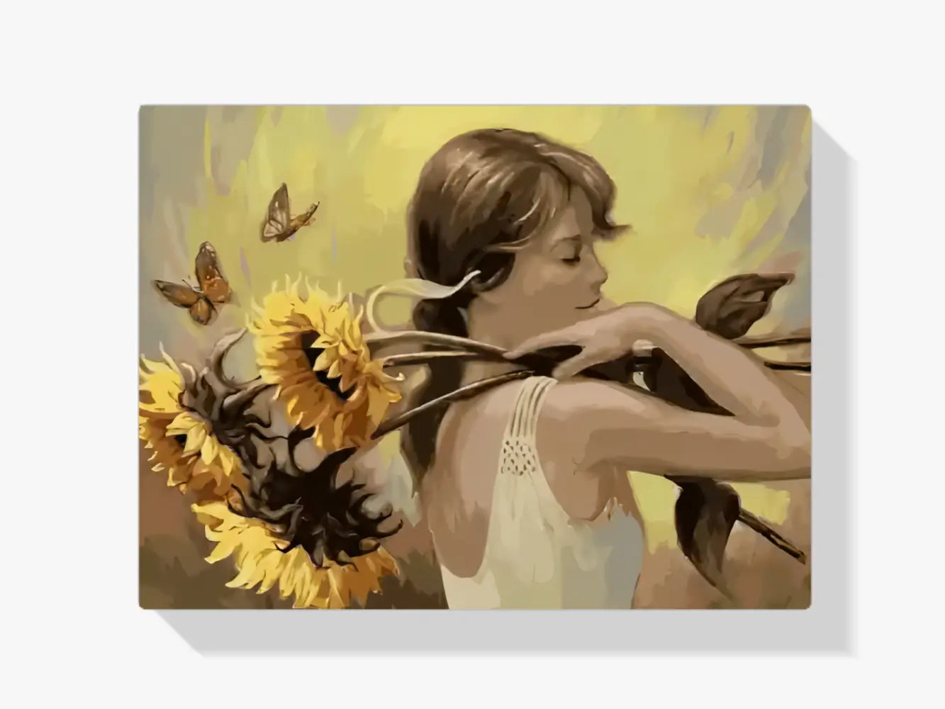 Dipingere con i numeri – Donna con girasoli