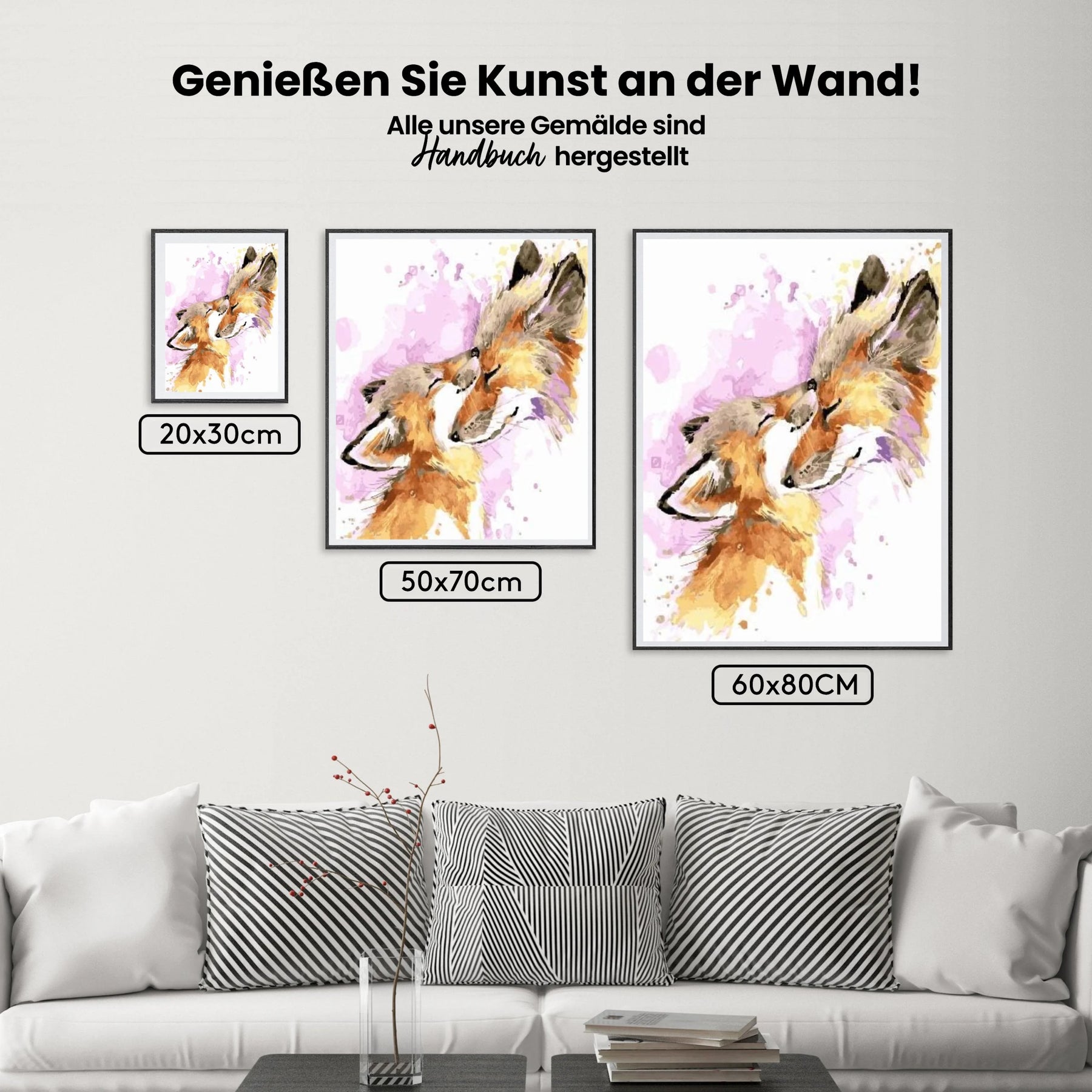 Malen nach Zahlen – Fuchs Mutterliebe