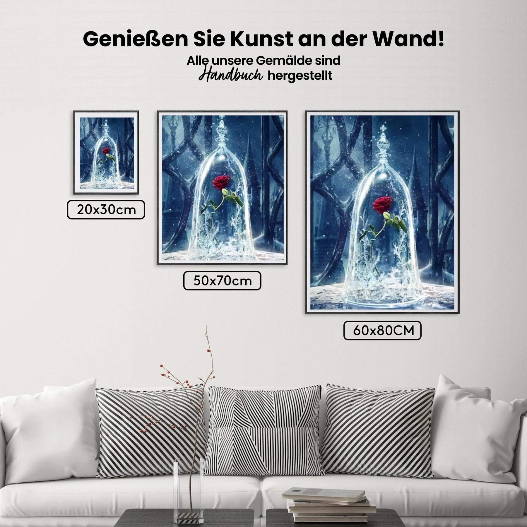 Malen nach Zahlen – Gefrorene Rose