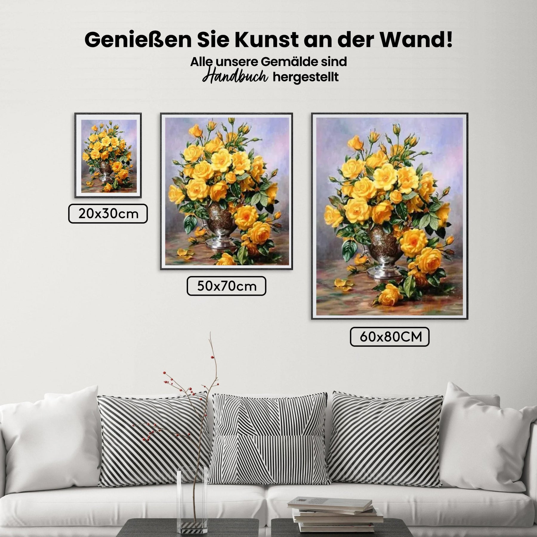 Dipingere con i numeri - Fiori gialli in vaso