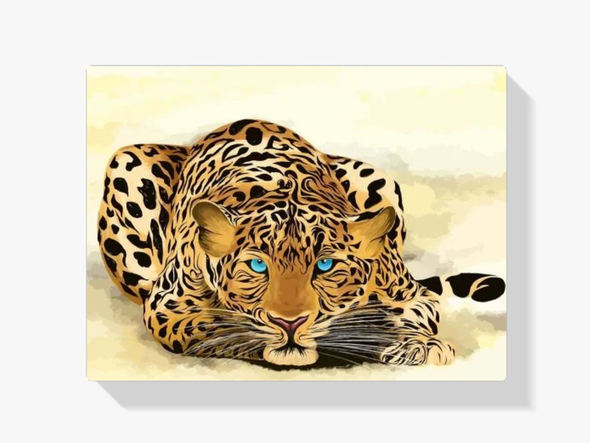 Dipingere con i numeri - Ghepardo con occhi blu