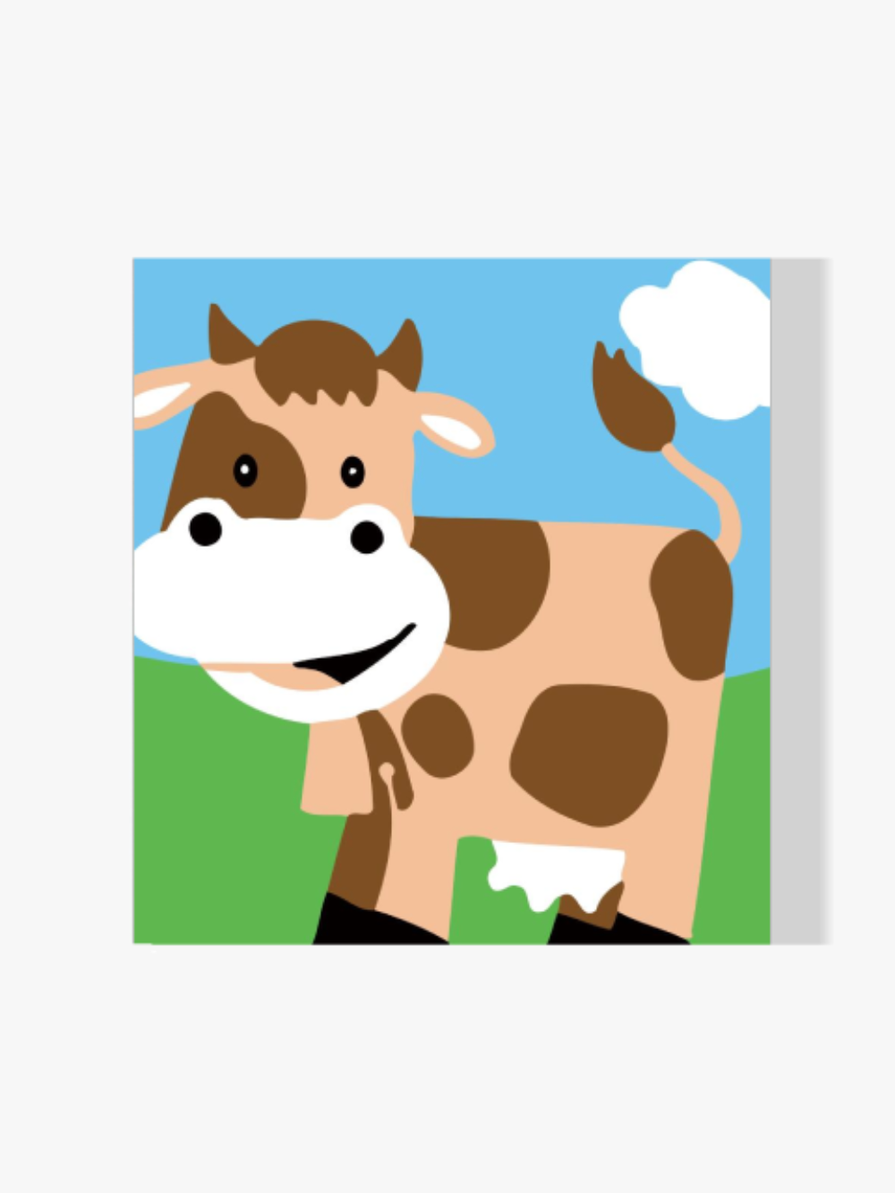 dipingere con i numeri - mucca felice