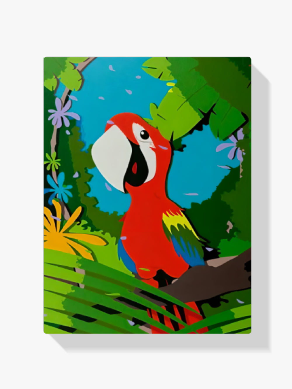 dipingere con i numeri – pappagallo felice