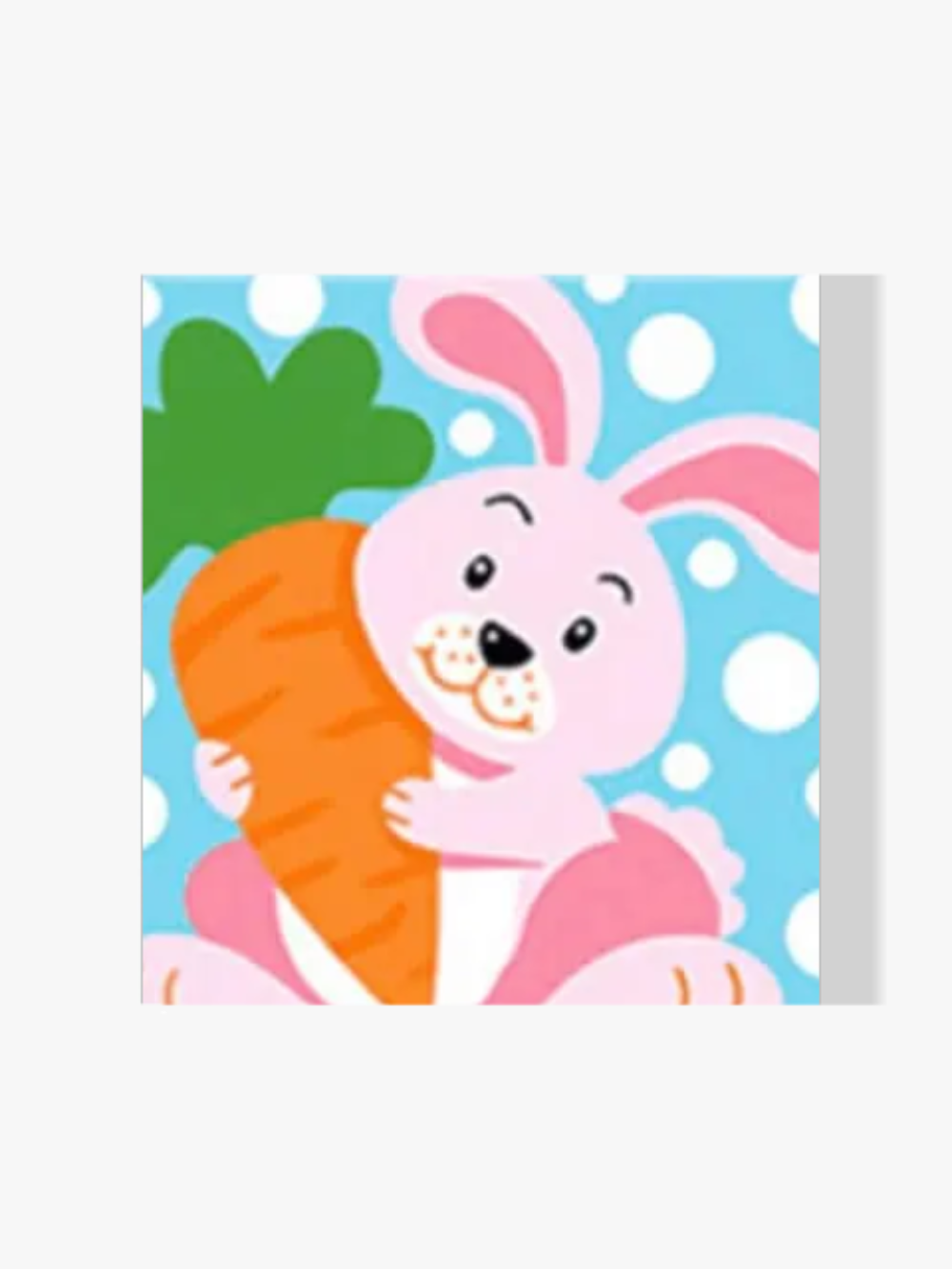 dipingere con i numeri - coniglietto con carota