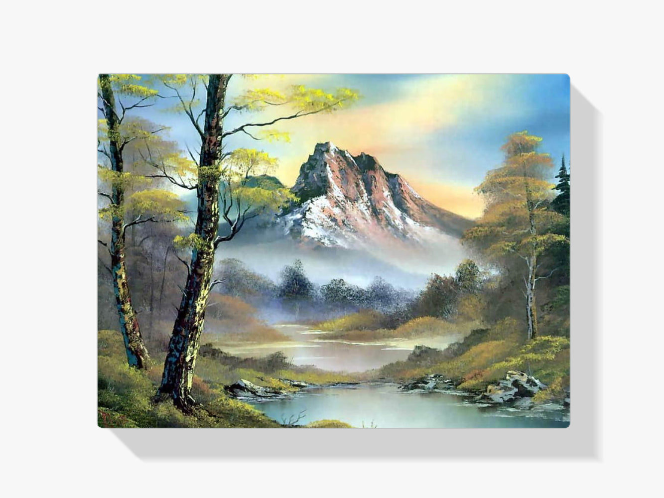 dipingere con i numeri – paesaggio con montagne