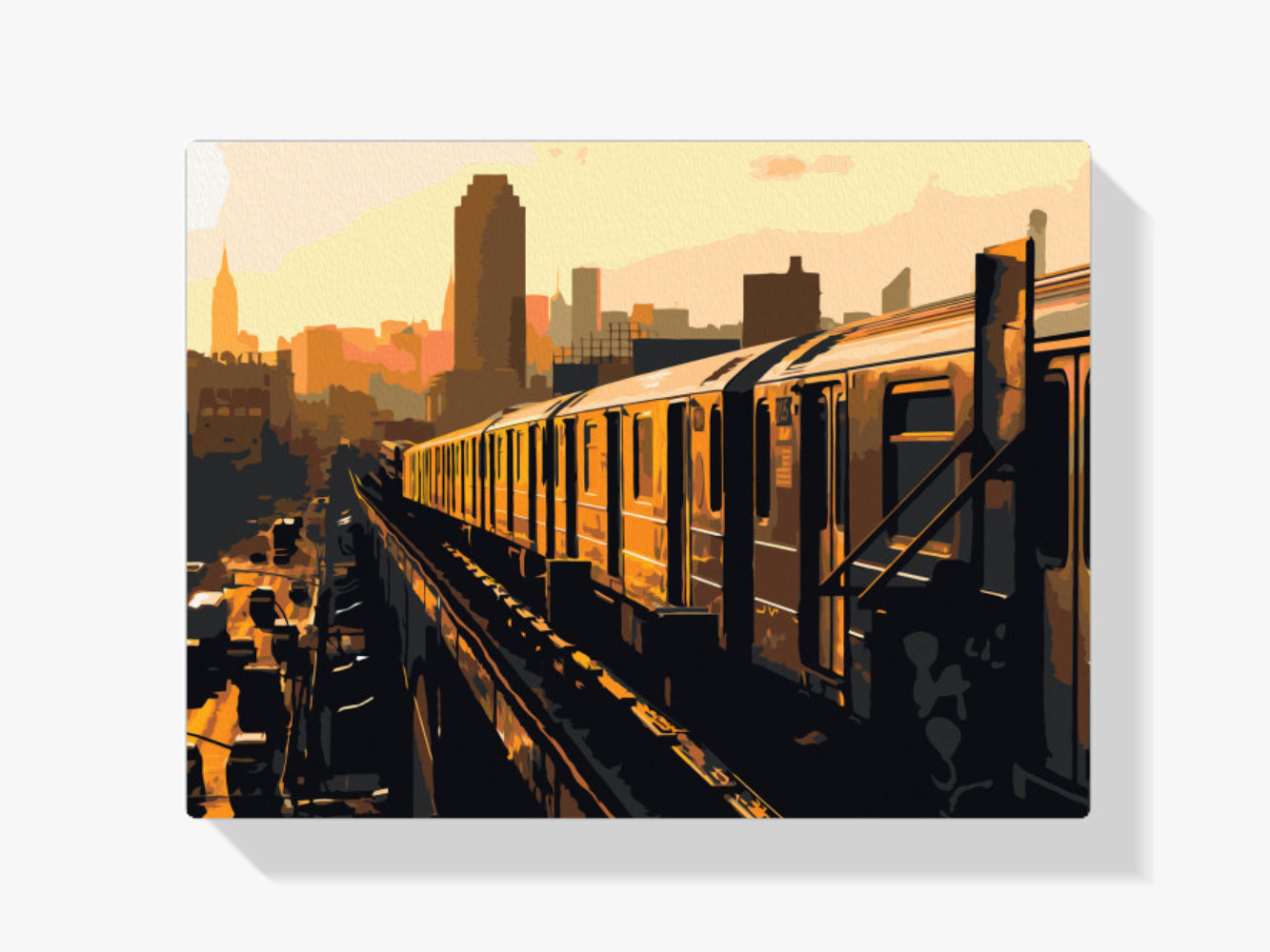 dipingere con i numeri – New York Subway Treno