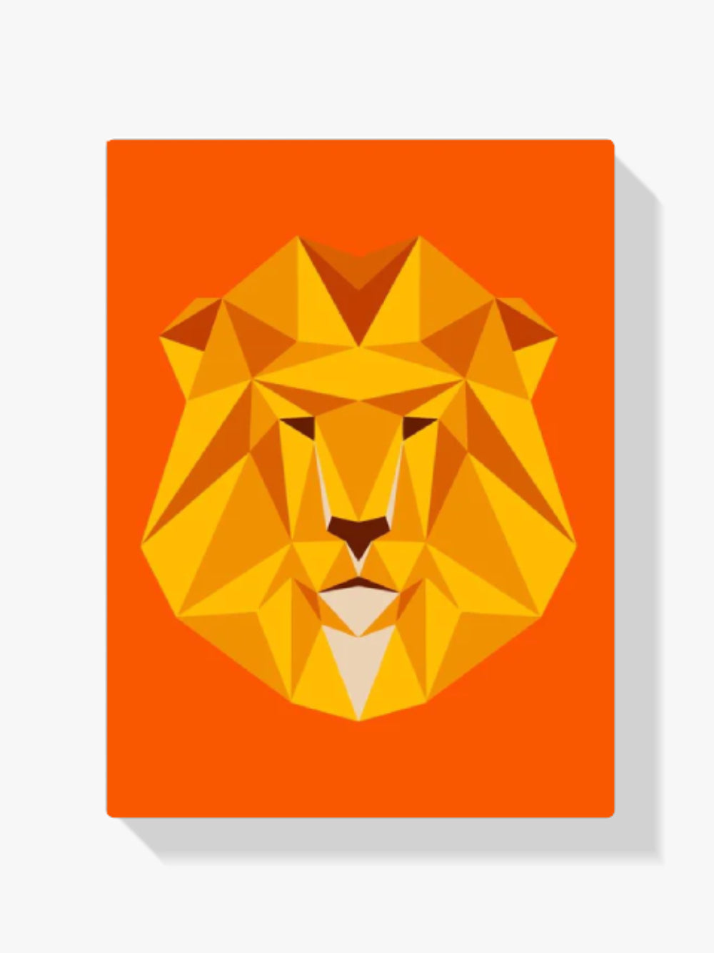 dipingere con i numeri - testa di leone geometrica