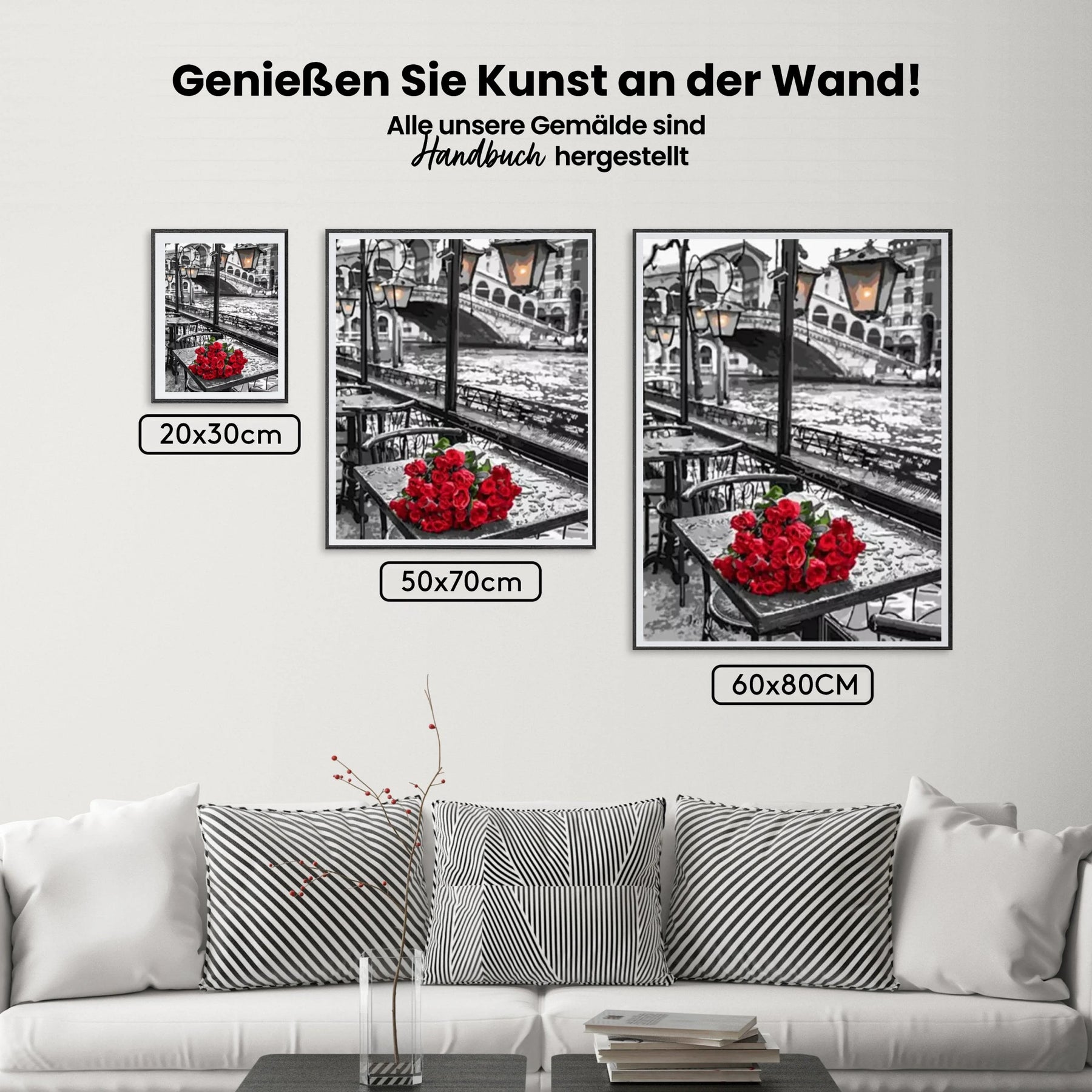 Malen nach Zahlen – Rosen in der Stadt