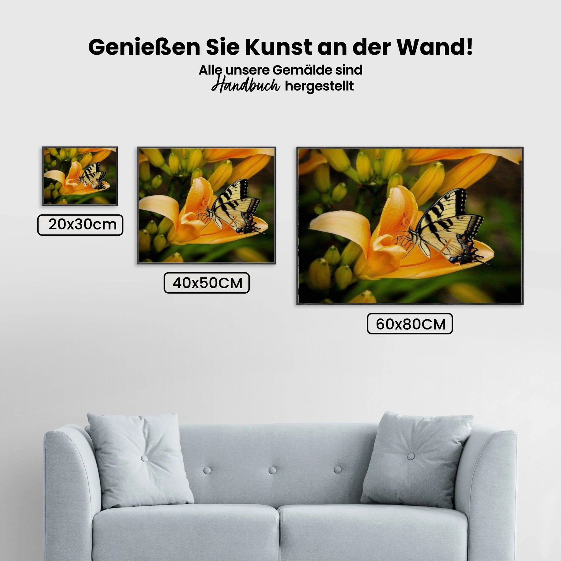 Malen nach Zahlen – Schmetterling auf Tulpe