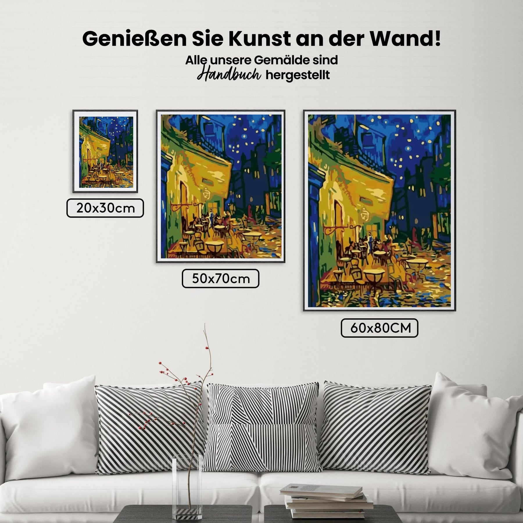 dipingere con i numeri - la notte stellata van gogh