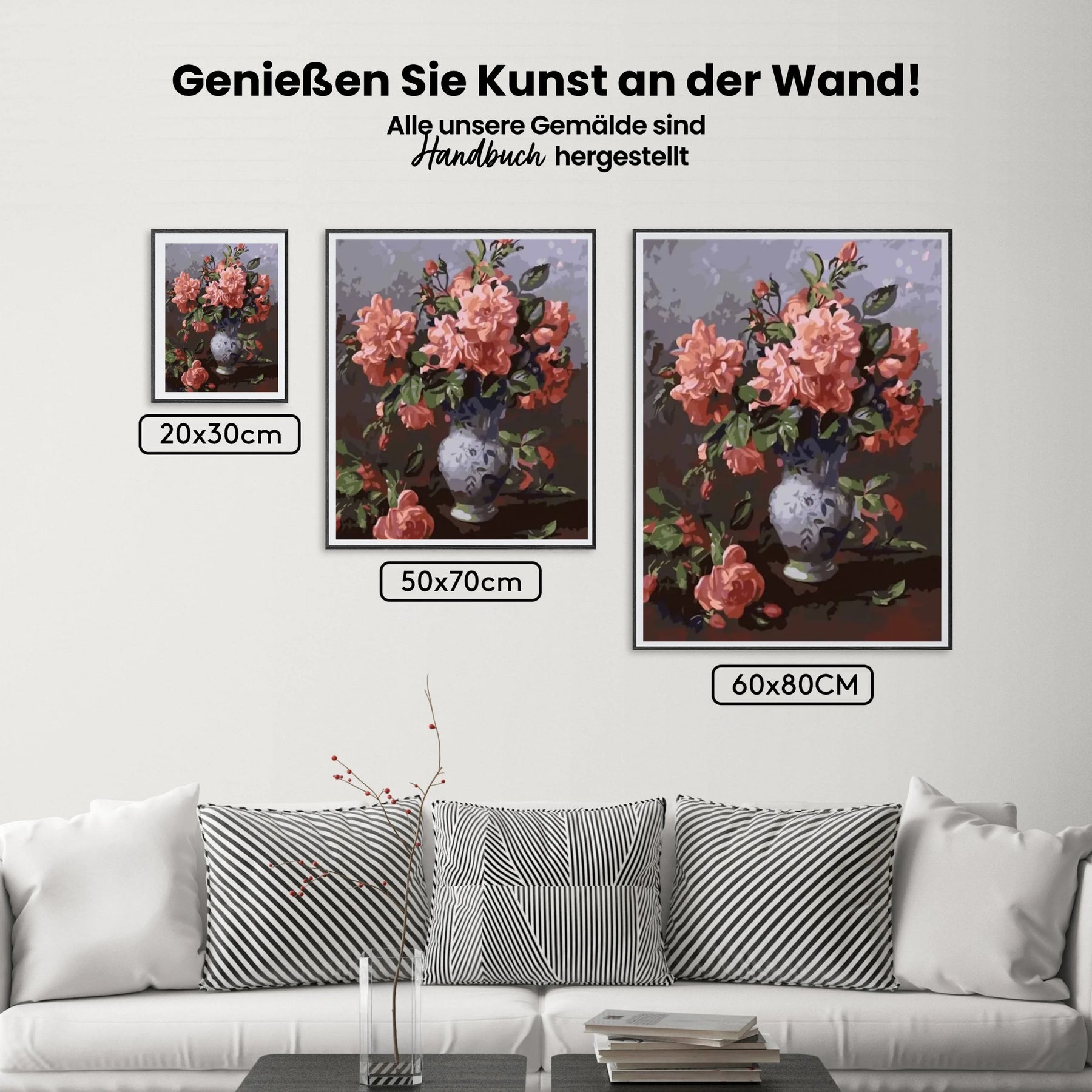 Malen nach Zahlen – Schöne dunkle Blumen