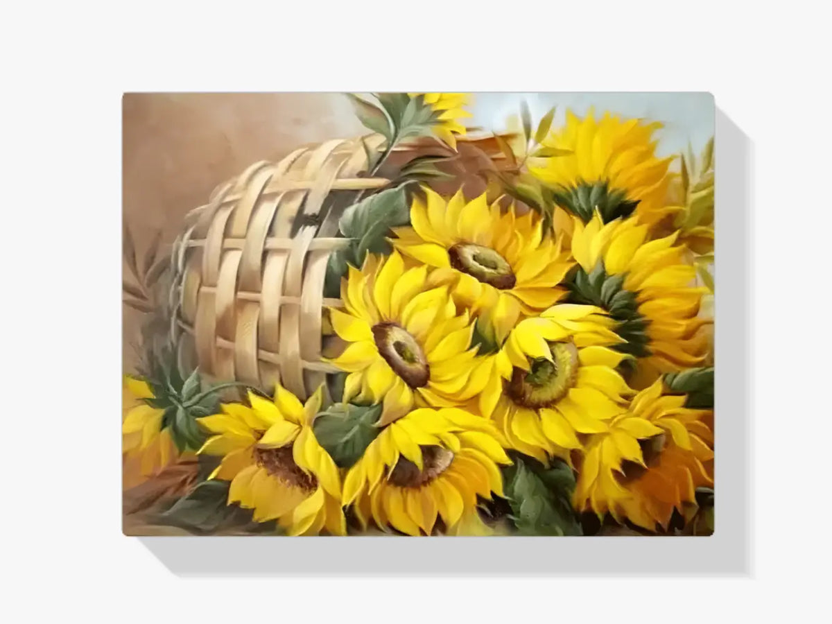 Dipingere con i numeri – Girasoli nel cesto