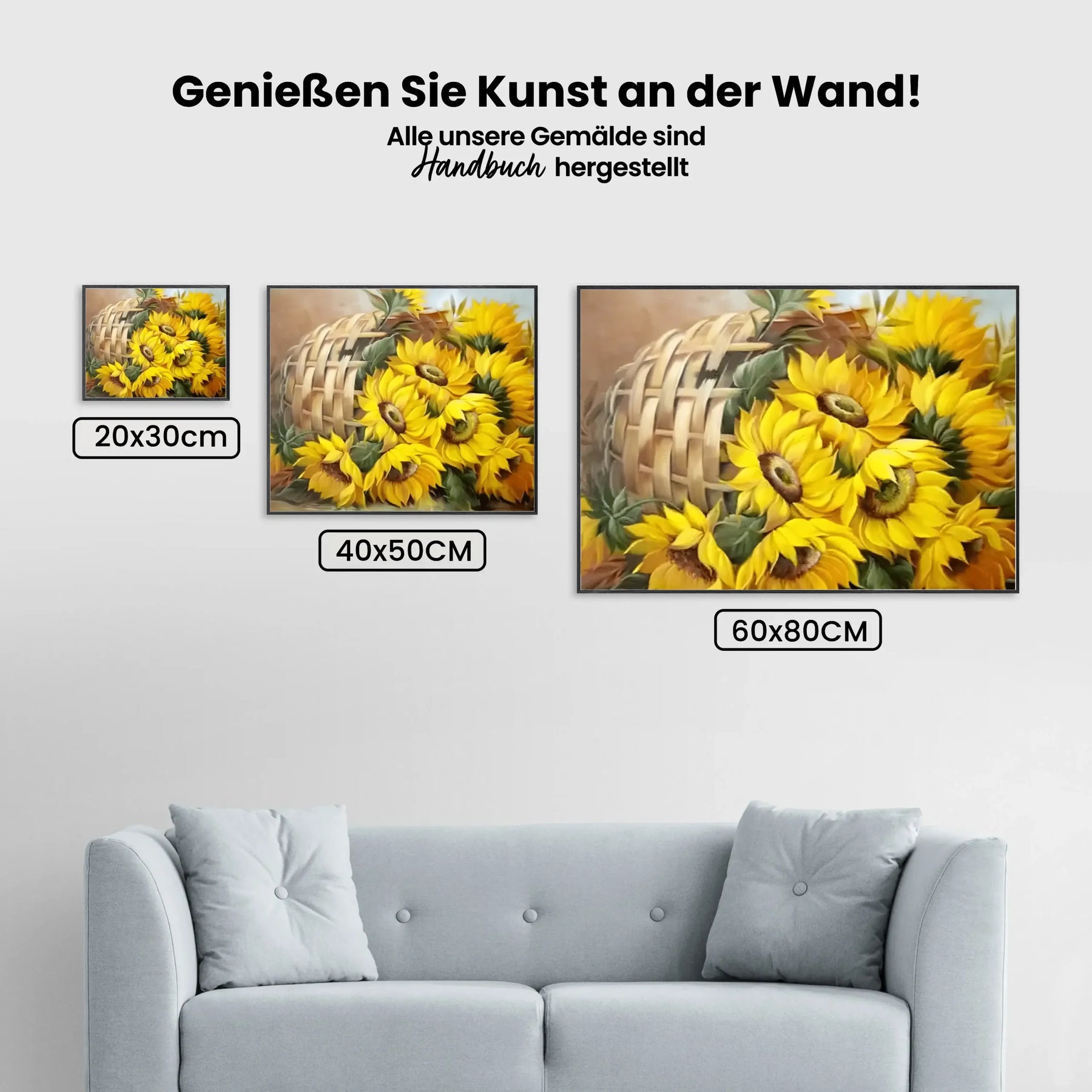 dipingere con i numeri – girasoli nel cesto