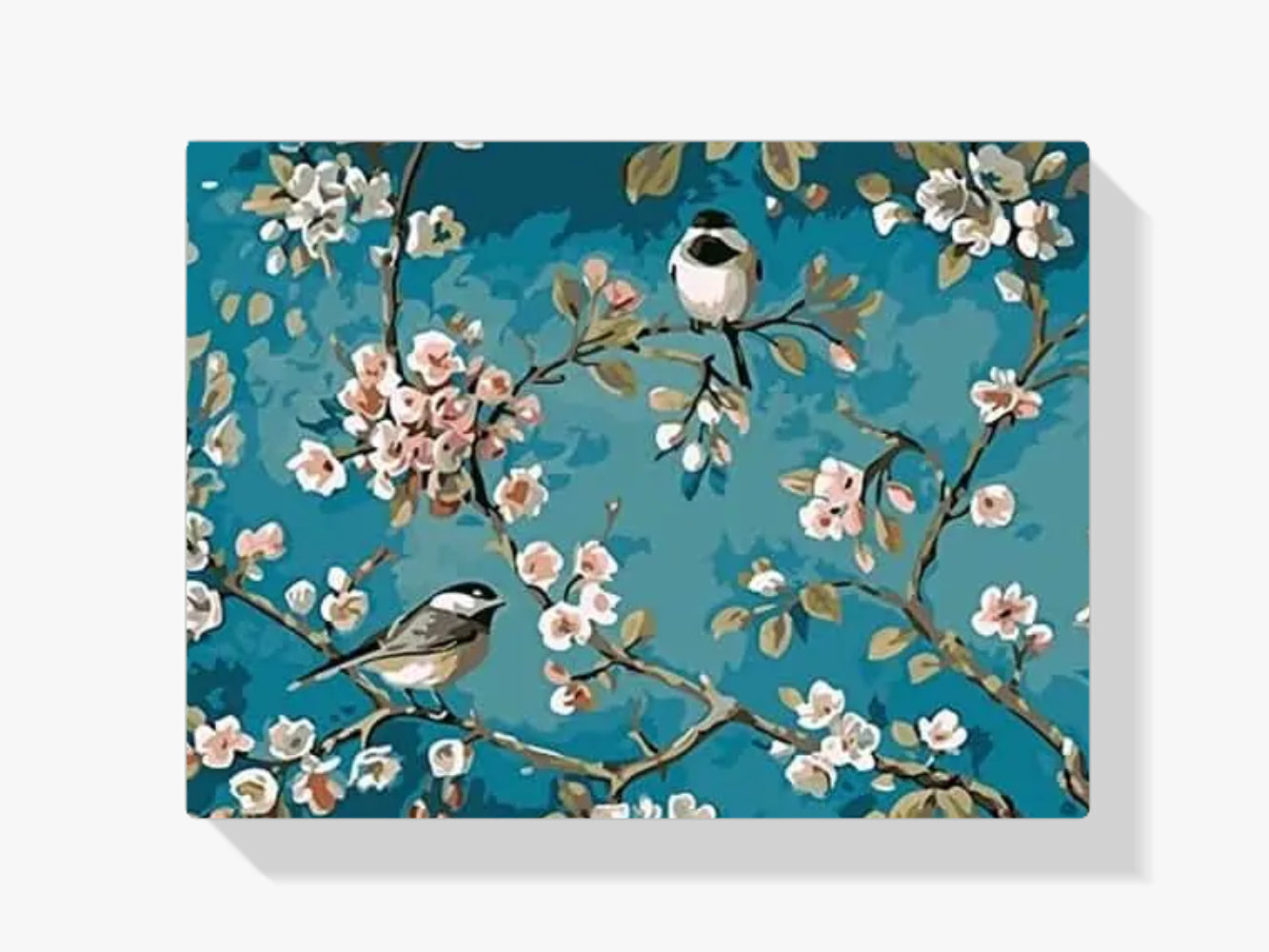 Dipingere con i numeri – uccelli con fiori