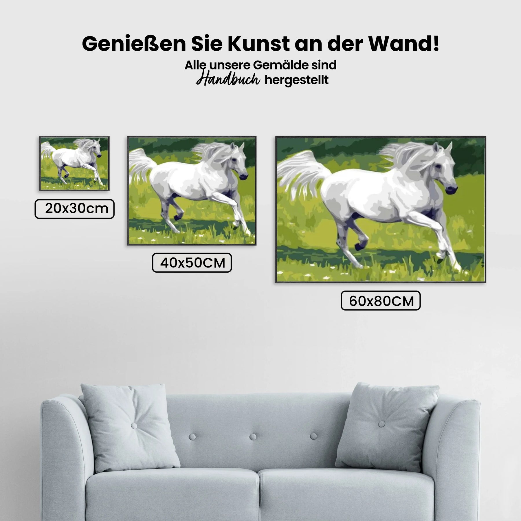 Malen nach Zahlen – Weißes Pferd