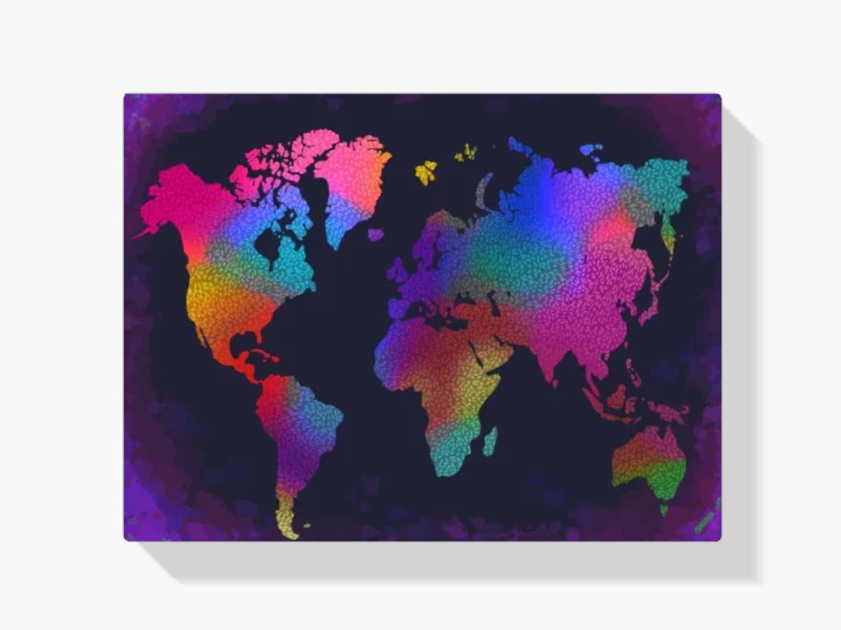 dipingere con i numeri - mappa del mondo colorata