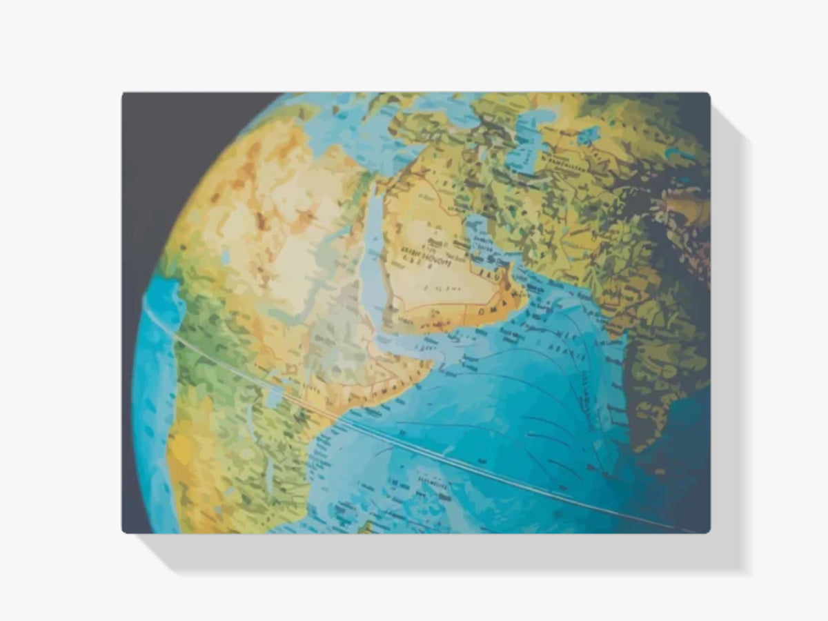 Malen nach Zahlen – Weltkugel