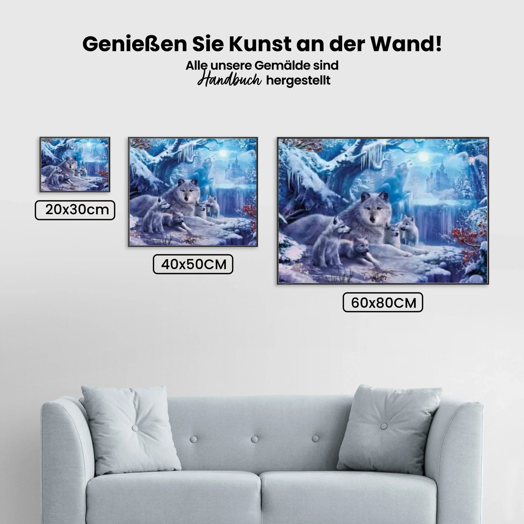 Malen nach Zahlen – Winter Wolf