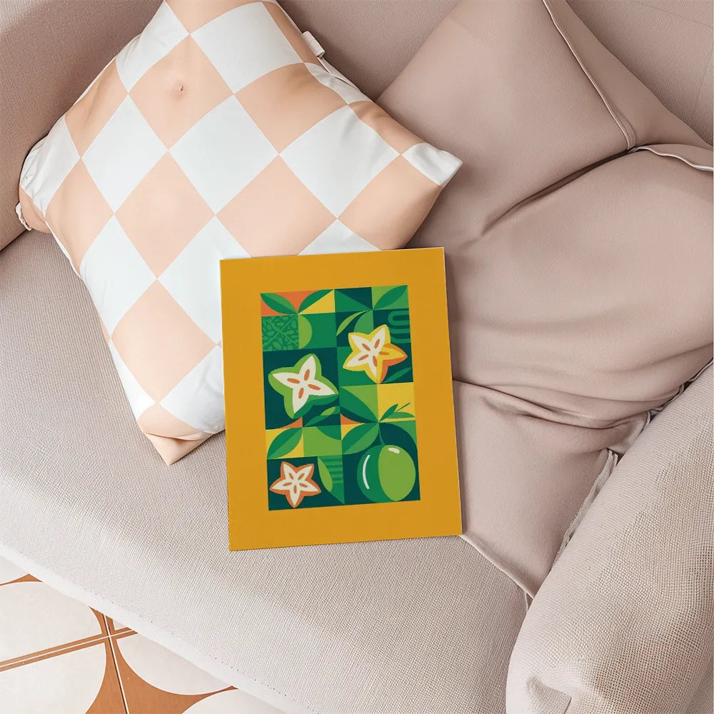 Dipingere con i numeri - 6 mini dipinti | Set bacio di frutto a stella