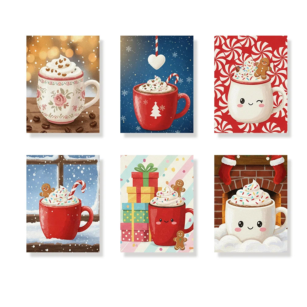 Dipingere con i numeri - 6 Mini Dipinti | Piccolo Boschetto