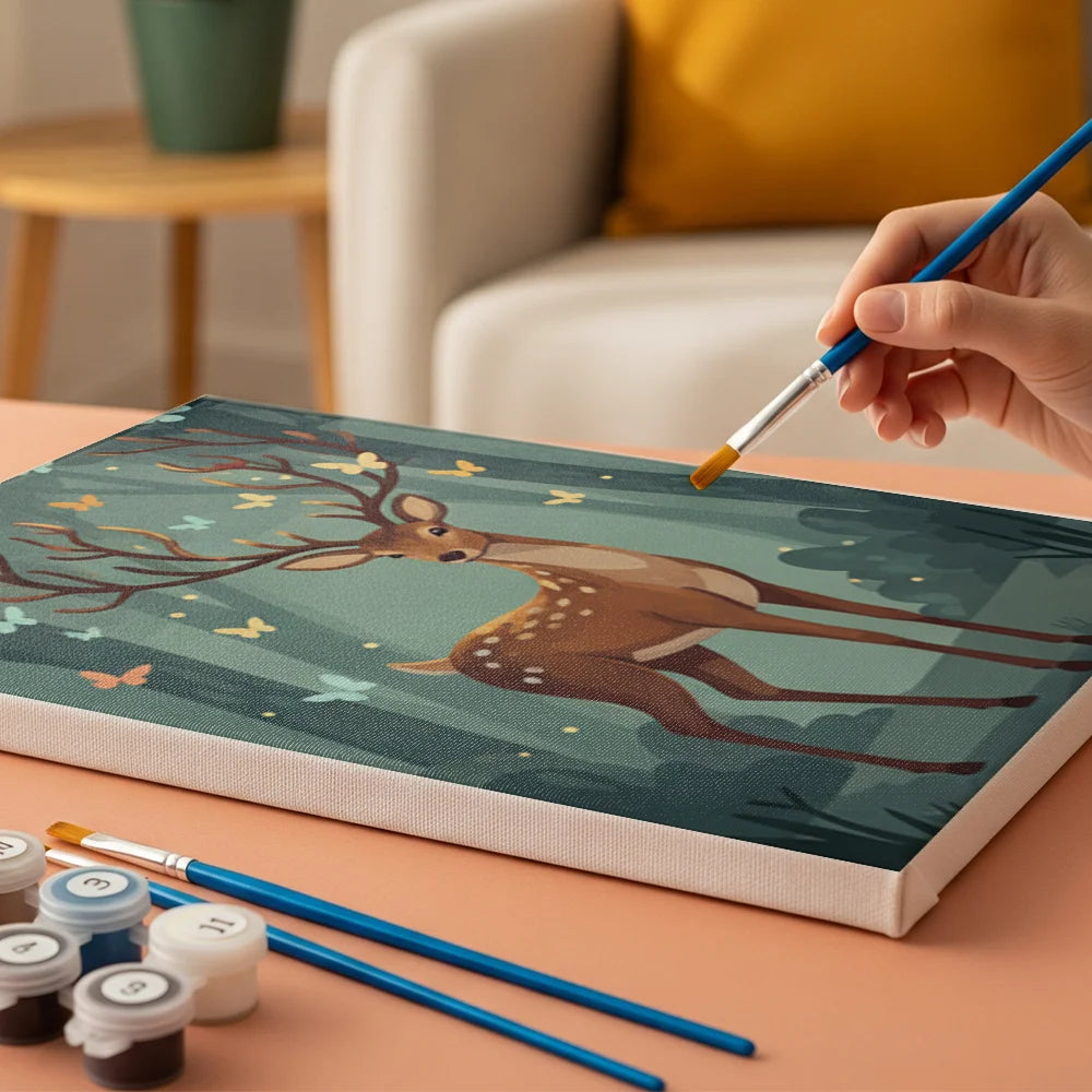 Dipingere con i numeri - 6 Mini Dipinti | Piccolo Boschetto